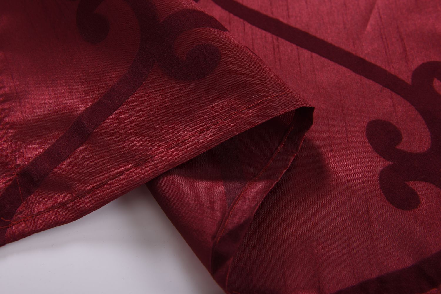 Vorhang Wildseide Optik blickdicht Flockfasern Deko gemustert, blickdicht mit verdecktem Schlaufenband 20200-20210 Vorhang Img6702_1 | Gardinenbox.de