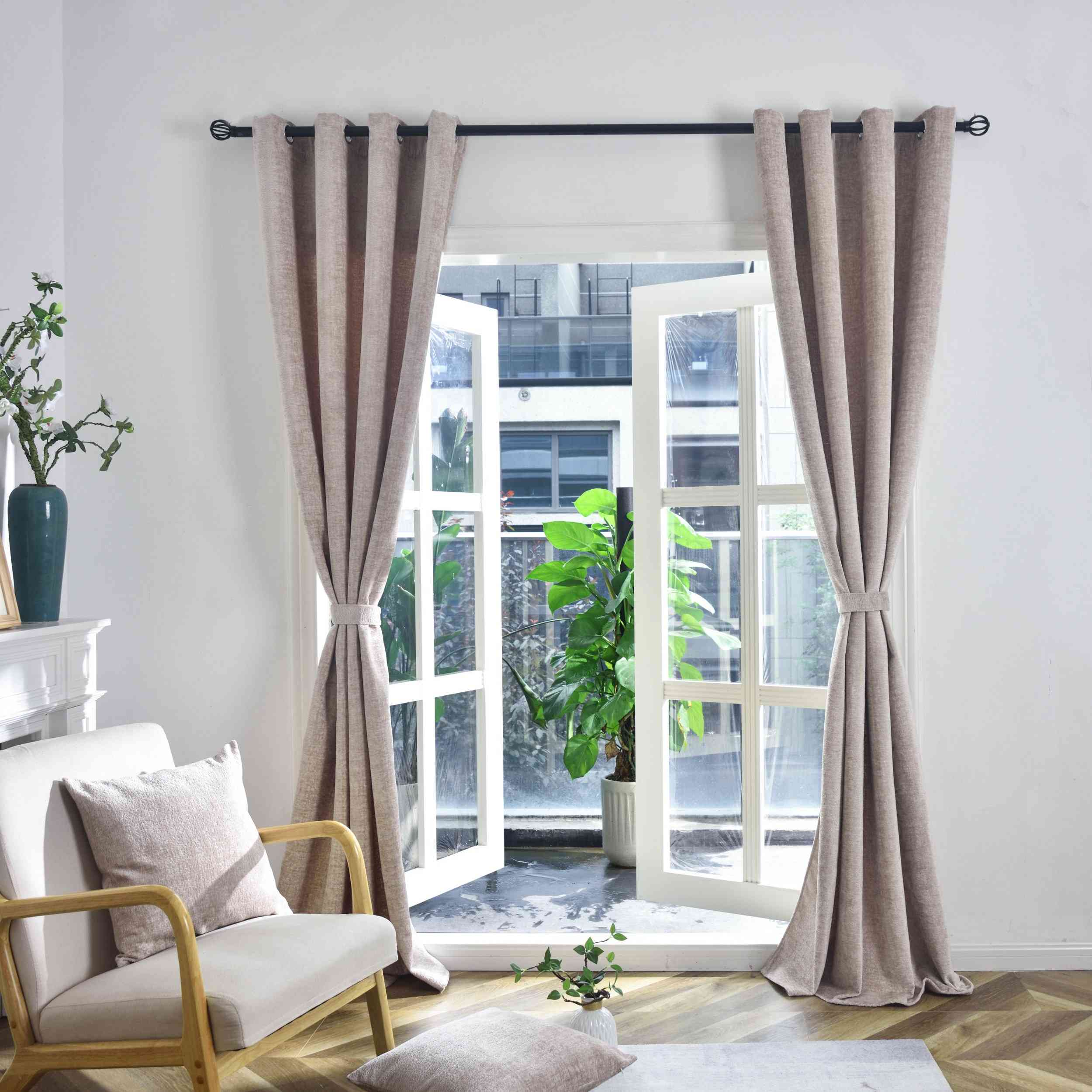 Verdunkelungsvorhang »Nürnberg« Ösen Raffhalter Chenille samtig weich geschmeidig fallend 202420 Vorhang Img6842_1 | Gardinenbox.de