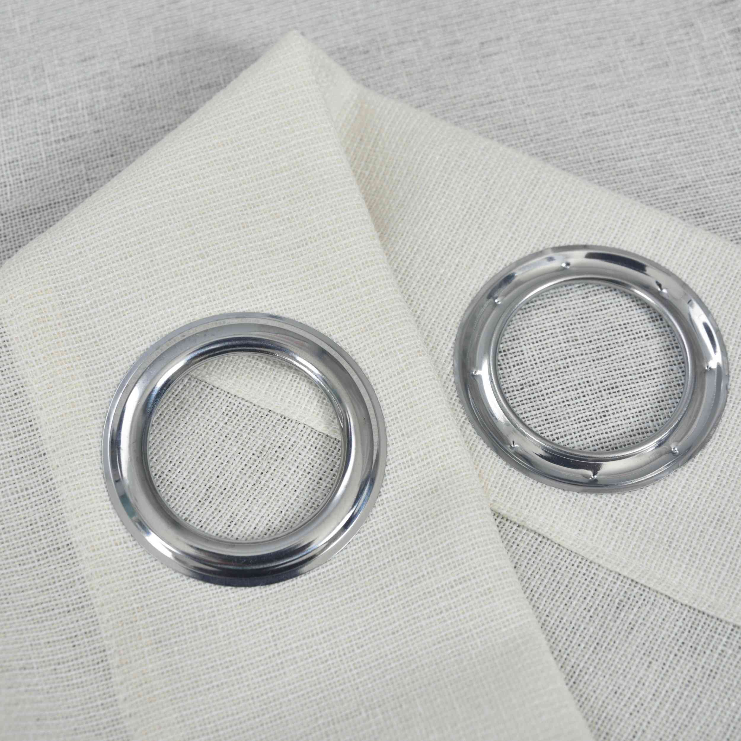 Halbtransparente Gardine mit Ösen »Leipzig« Kettenmuster lichtdurchlässig elegante Struktur 202450 Gardinenschal Img7354 | Gardinenbox.de