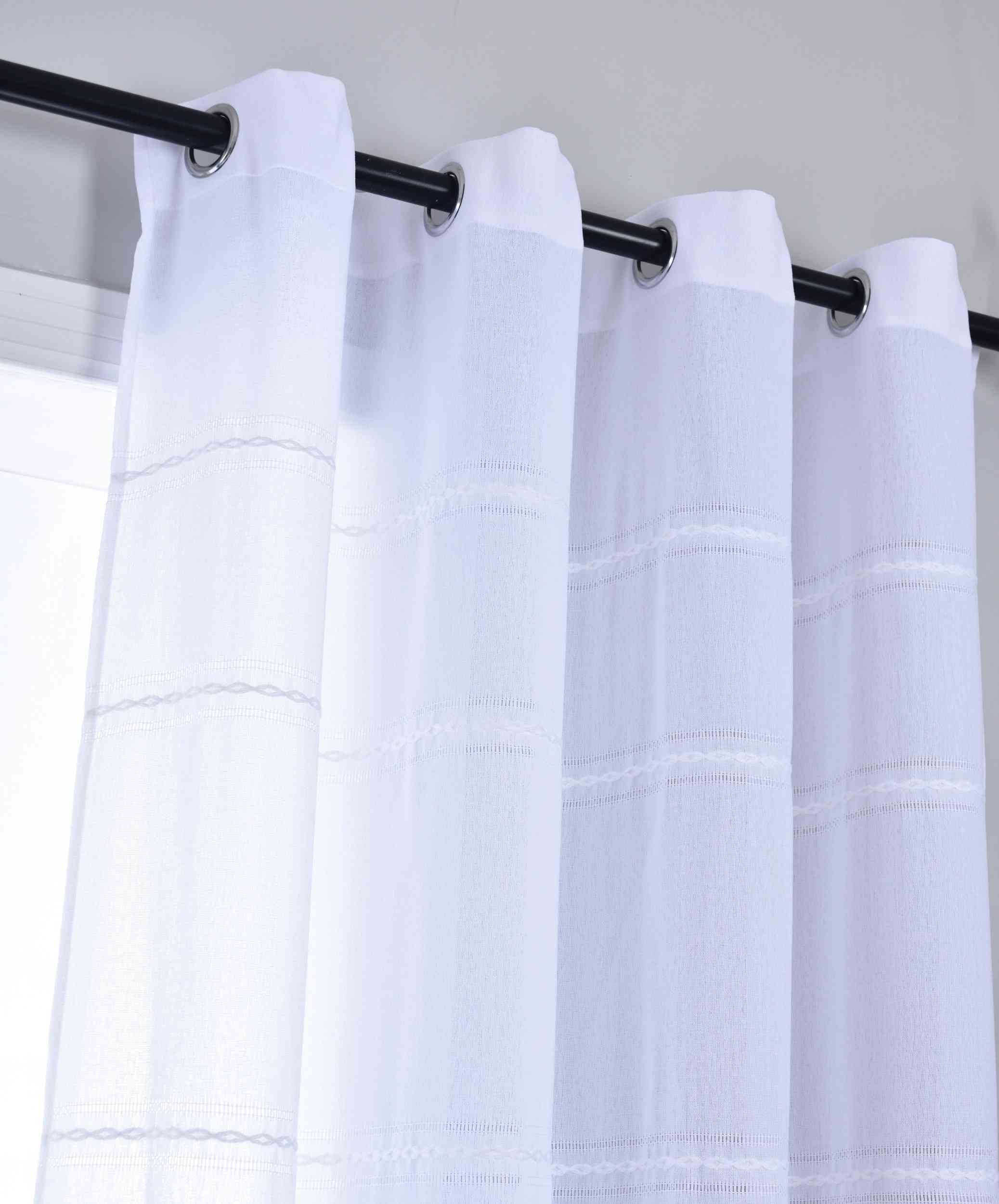 2er Set Halbtransparente Gardinen mit Ösen »Leipzig« Kettenmuster lichtdurchlässig elegante Struktur 202450-2 Gardinenschal Img7456_bd52f2a9-6e8b-483f-ab4e-036f949448a0 | Gardinenbox.de