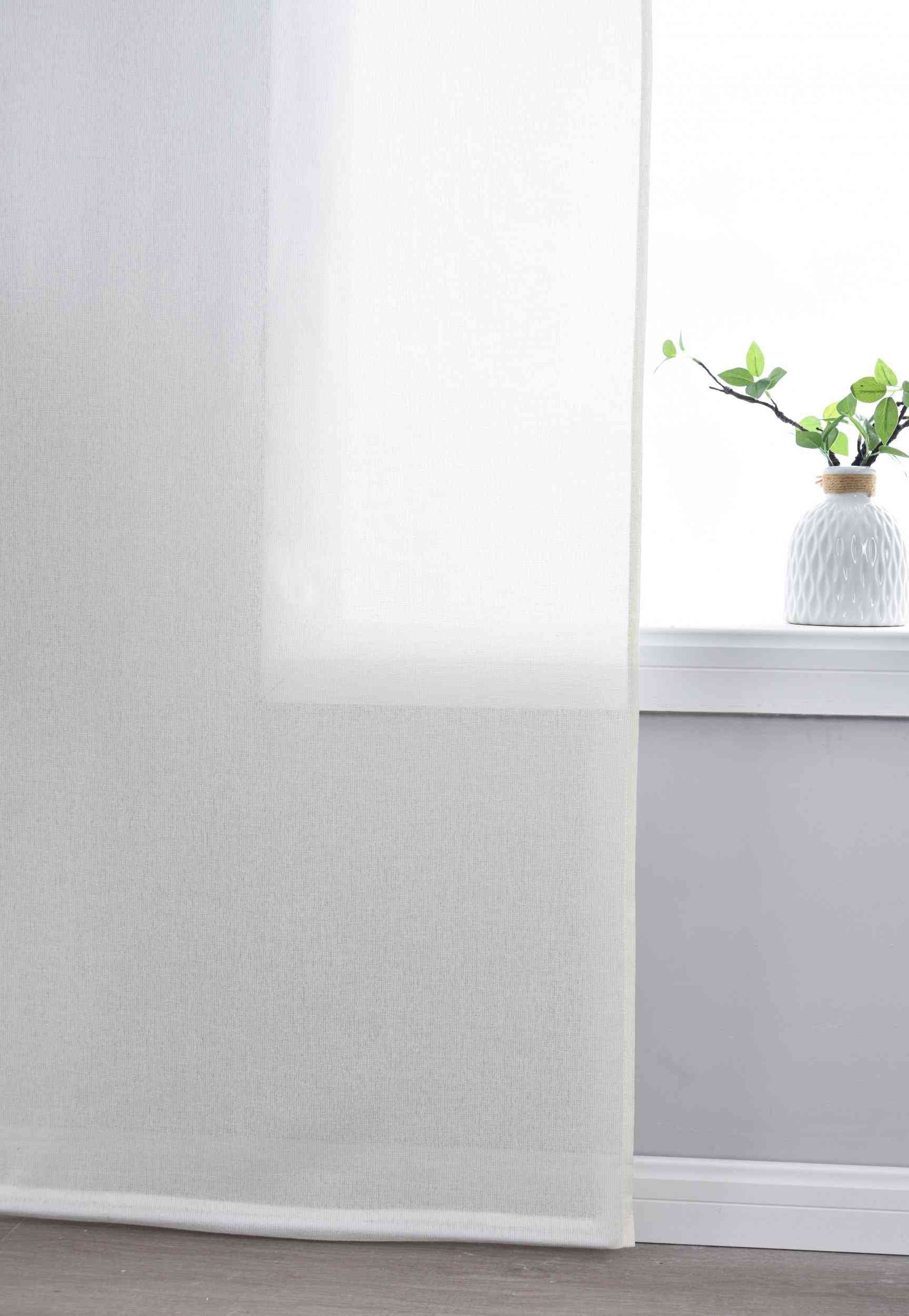 2er Set Halbtransparente Schiebegardinen mit Paneelwagen »Leipzig« Kettenmuster lichtdurchlässig elegante Struktur 202450P-2 Schiebegardine Img7592_418bbdce-fd8b-4341-a77c-13c822fa02f8 | Gardinenbox.de