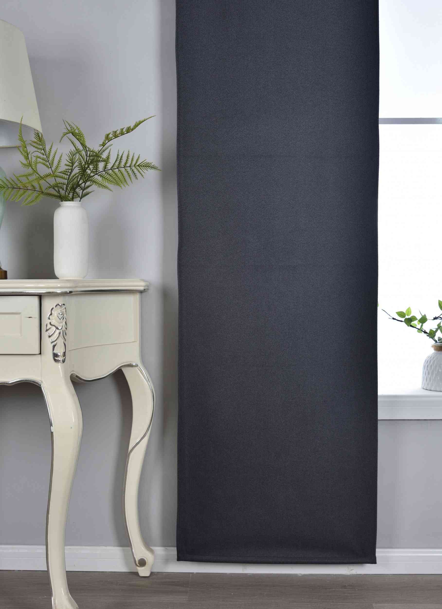 2er Set Flächenvorhänge mit Paneelwagen 100% Verdunkelung Blackout »München Dark« Paneelwagen Dreischichtige Bindung 202410P-2 Schiebegardine Img7651_ec22c848-1d4d-4402-a307-d0ca60183931 | Gardinenbox.de