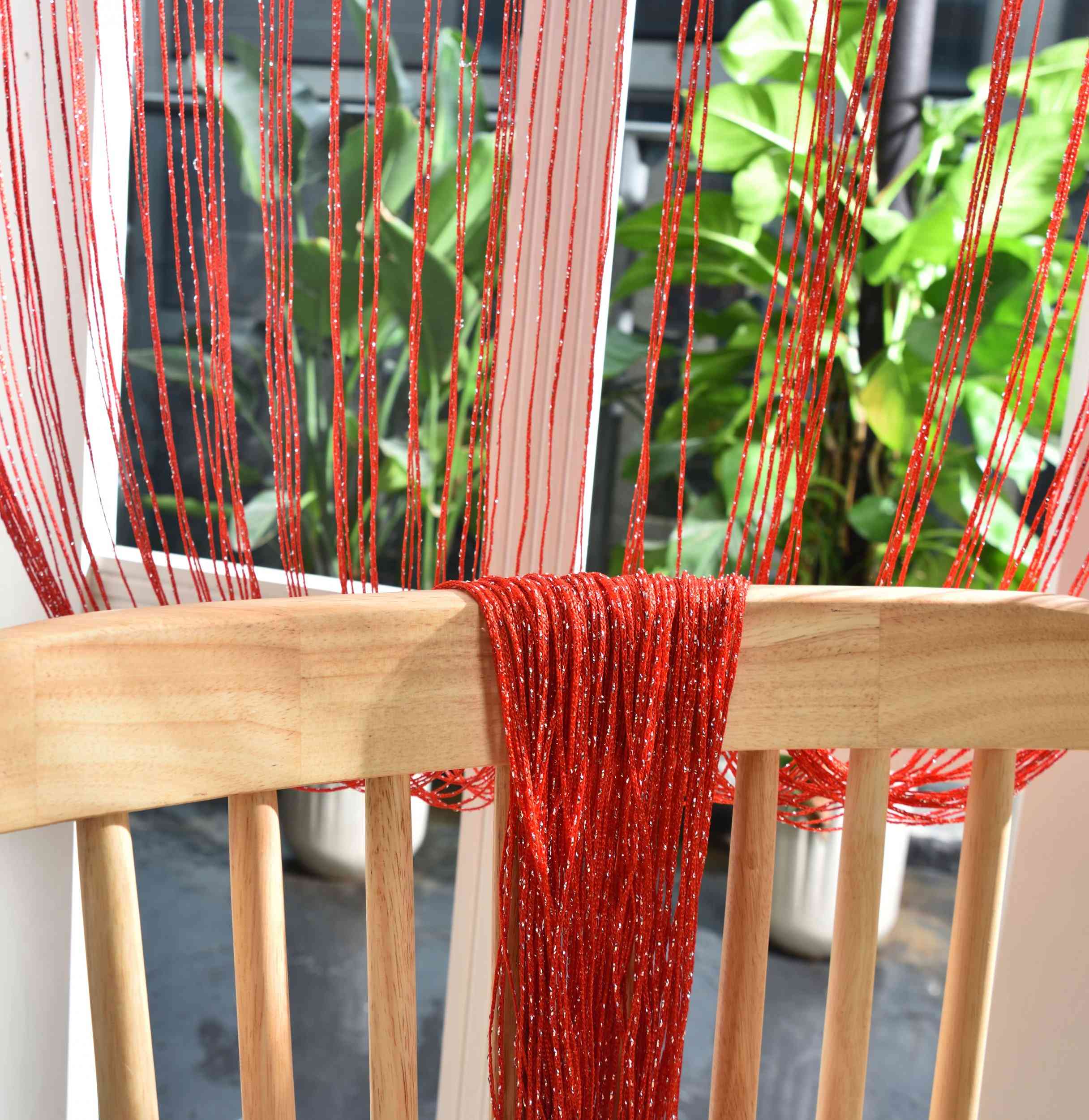 Fadengardine »Shanghai« mit Tunneldurchzug Schimmernd Vielseitig Modern Praktisch 20305N Fadengardine Img7730 | Gardinenbox.de