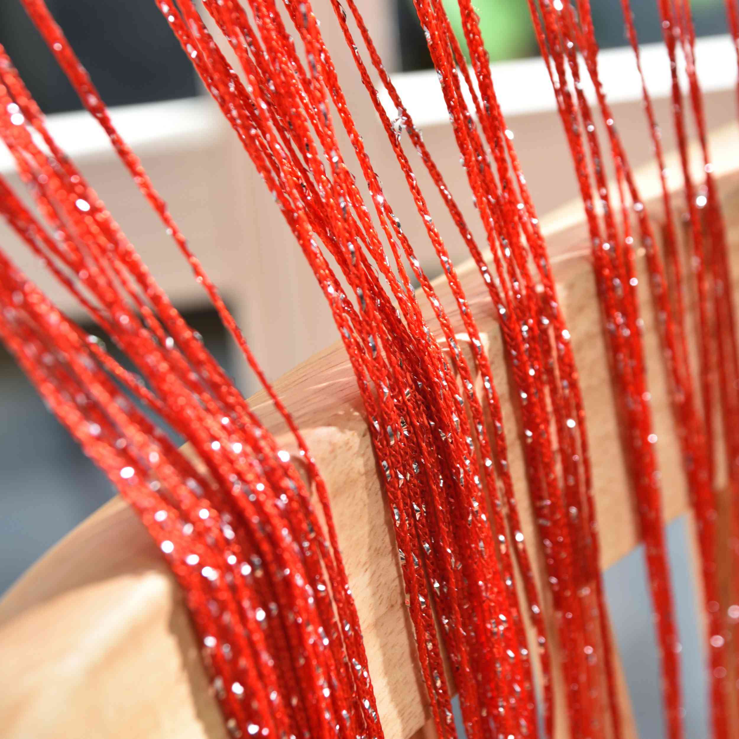 Fadengardine »Shanghai« mit Tunneldurchzug Schimmernd Vielseitig Modern Praktisch 20305N Fadengardine Img7733 | Gardinenbox.de