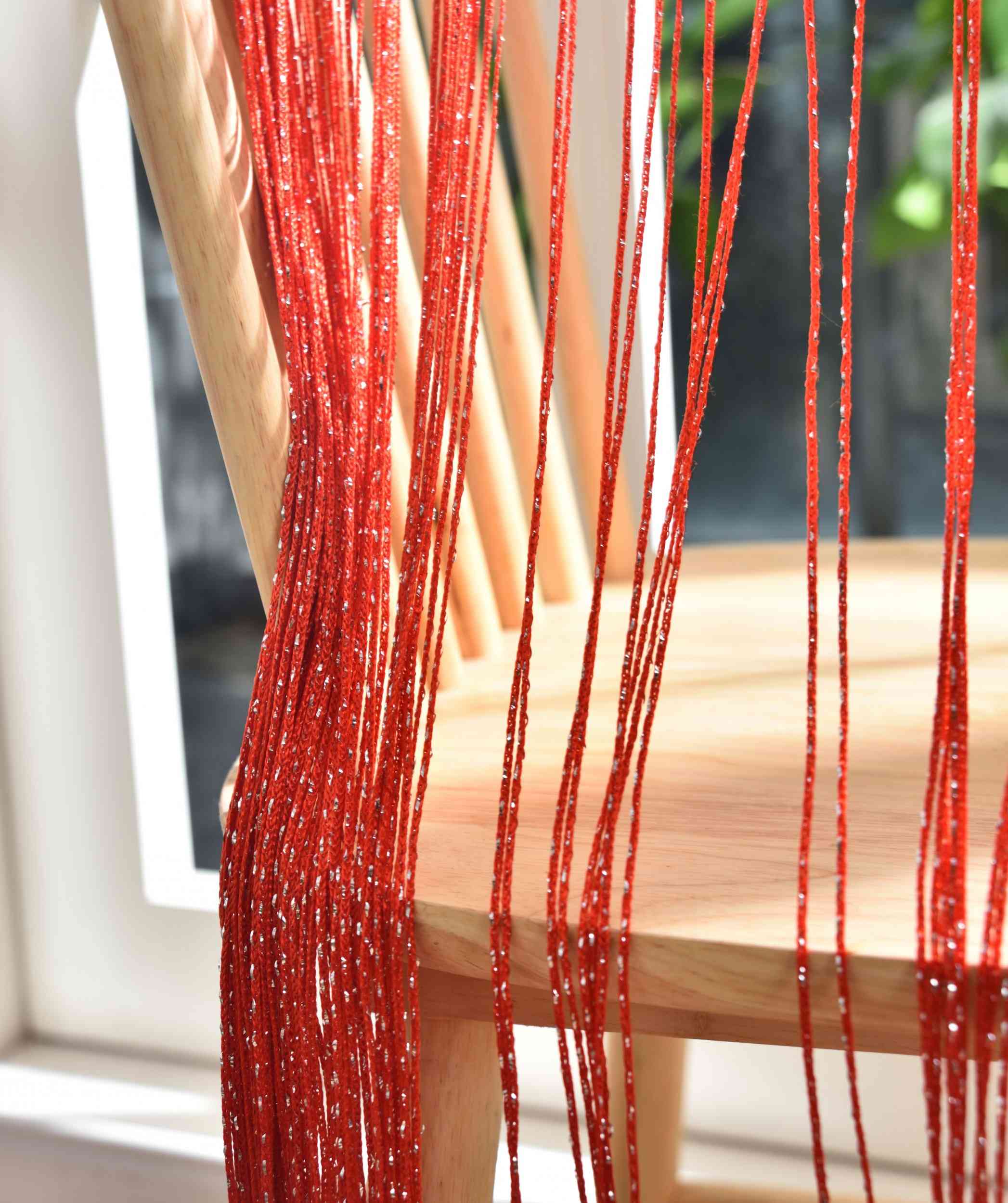 Fadengardine »Shanghai« mit Tunneldurchzug Schimmernd Vielseitig Modern Praktisch 20305N Fadengardine Img7740 | Gardinenbox.de