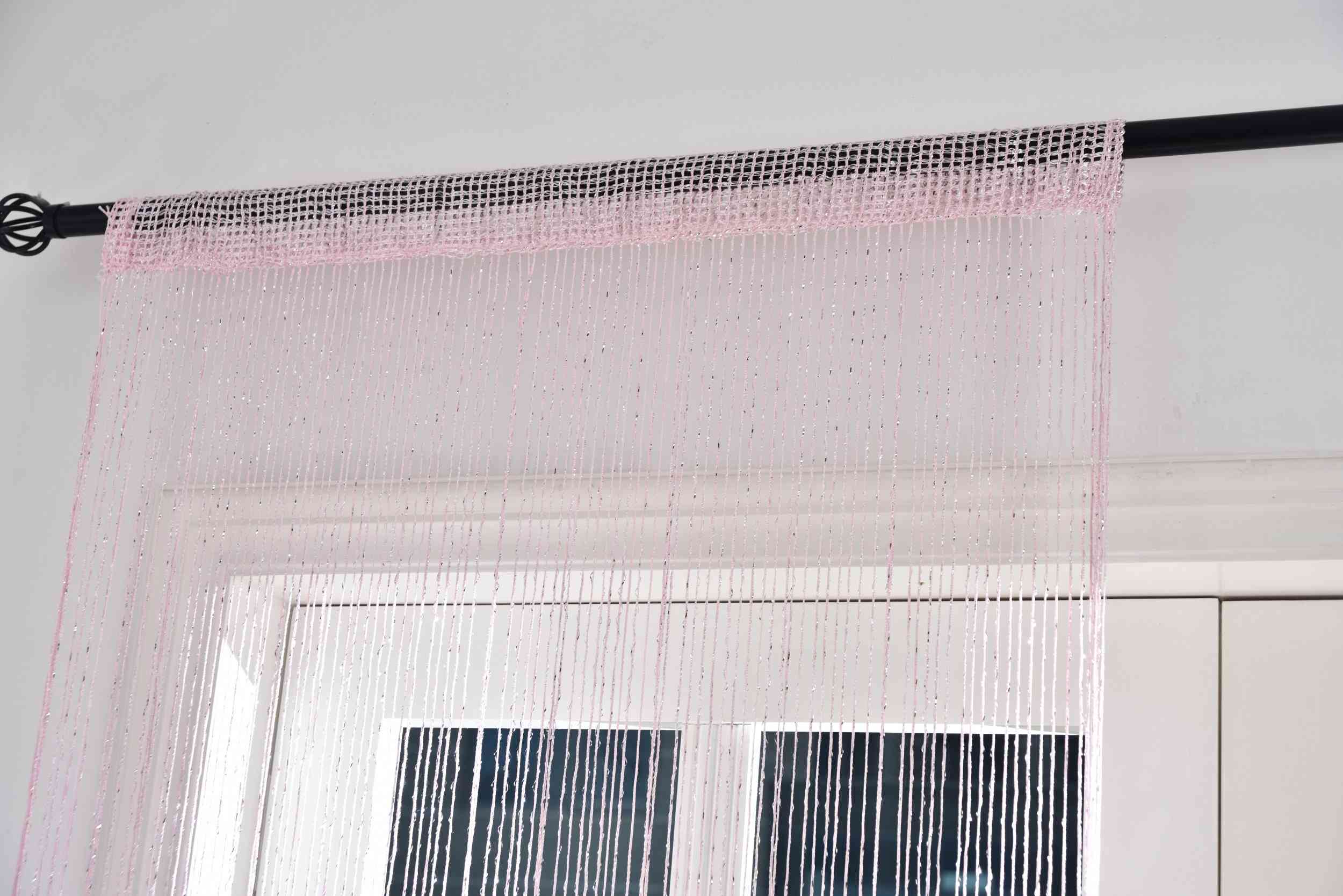 Fadengardine »Shanghai« mit Tunneldurchzug Schimmernd Vielseitig Modern Praktisch 20305N Fadengardine Img7762 | Gardinenbox.de