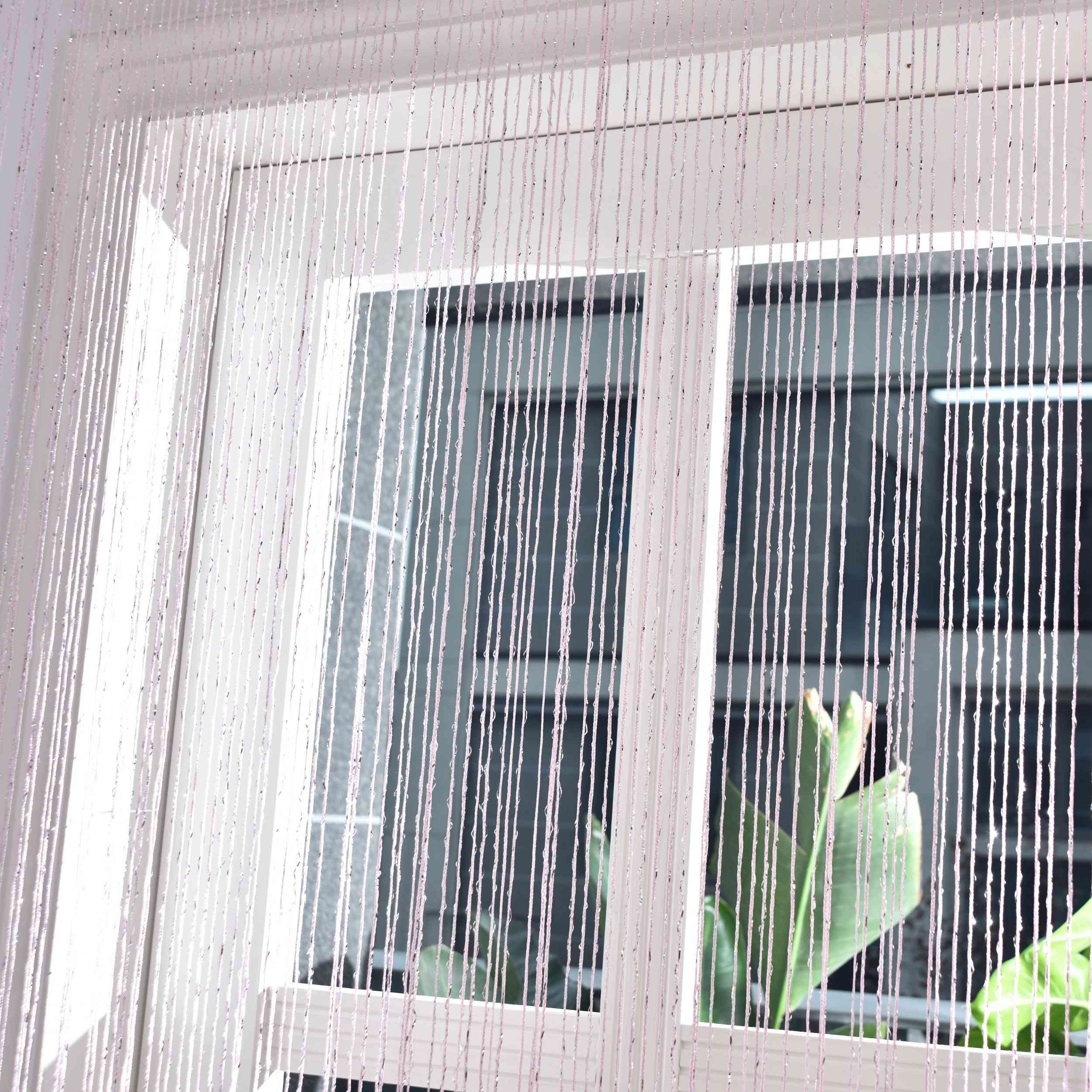 Fadengardine »Shanghai« mit Tunneldurchzug Schimmernd Vielseitig Modern Praktisch 20305N Fadengardine Img7763 | Gardinenbox.de