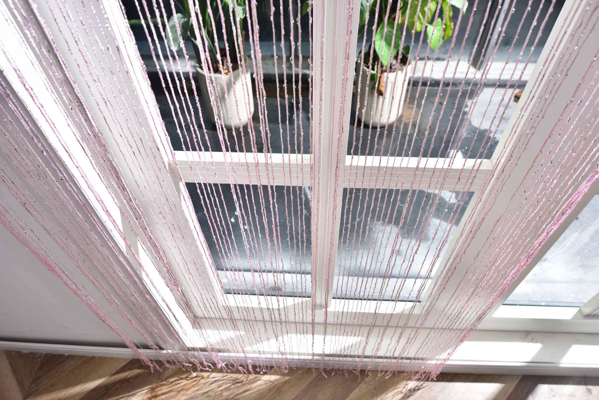 Fadengardine »Shanghai« mit Tunneldurchzug Schimmernd Vielseitig Modern Praktisch 20305N Fadengardine Img7765 | Gardinenbox.de