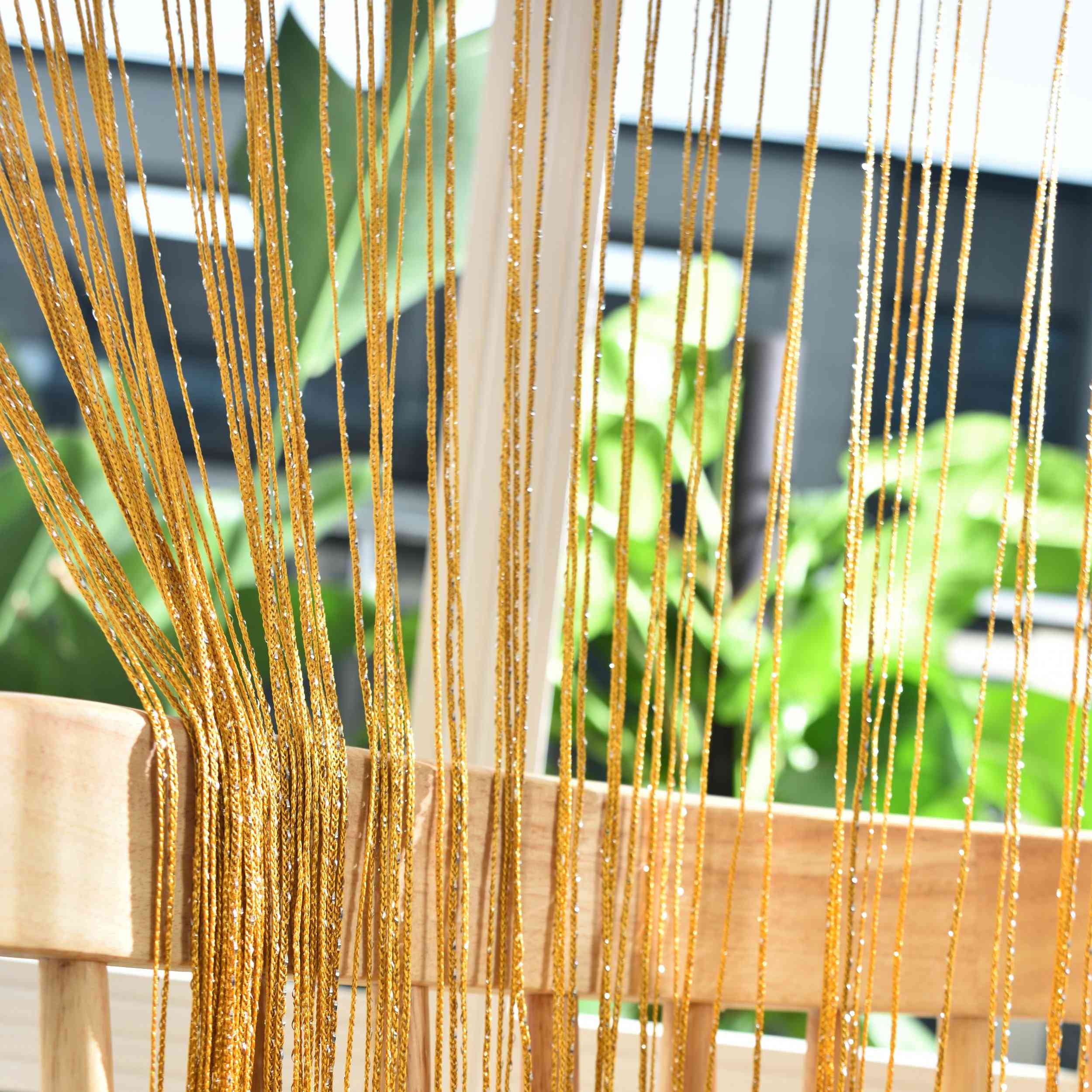 Fadengardine »Shanghai« mit Tunneldurchzug Schimmernd Vielseitig Modern Praktisch 20305N Fadengardine Img7783 | Gardinenbox.de