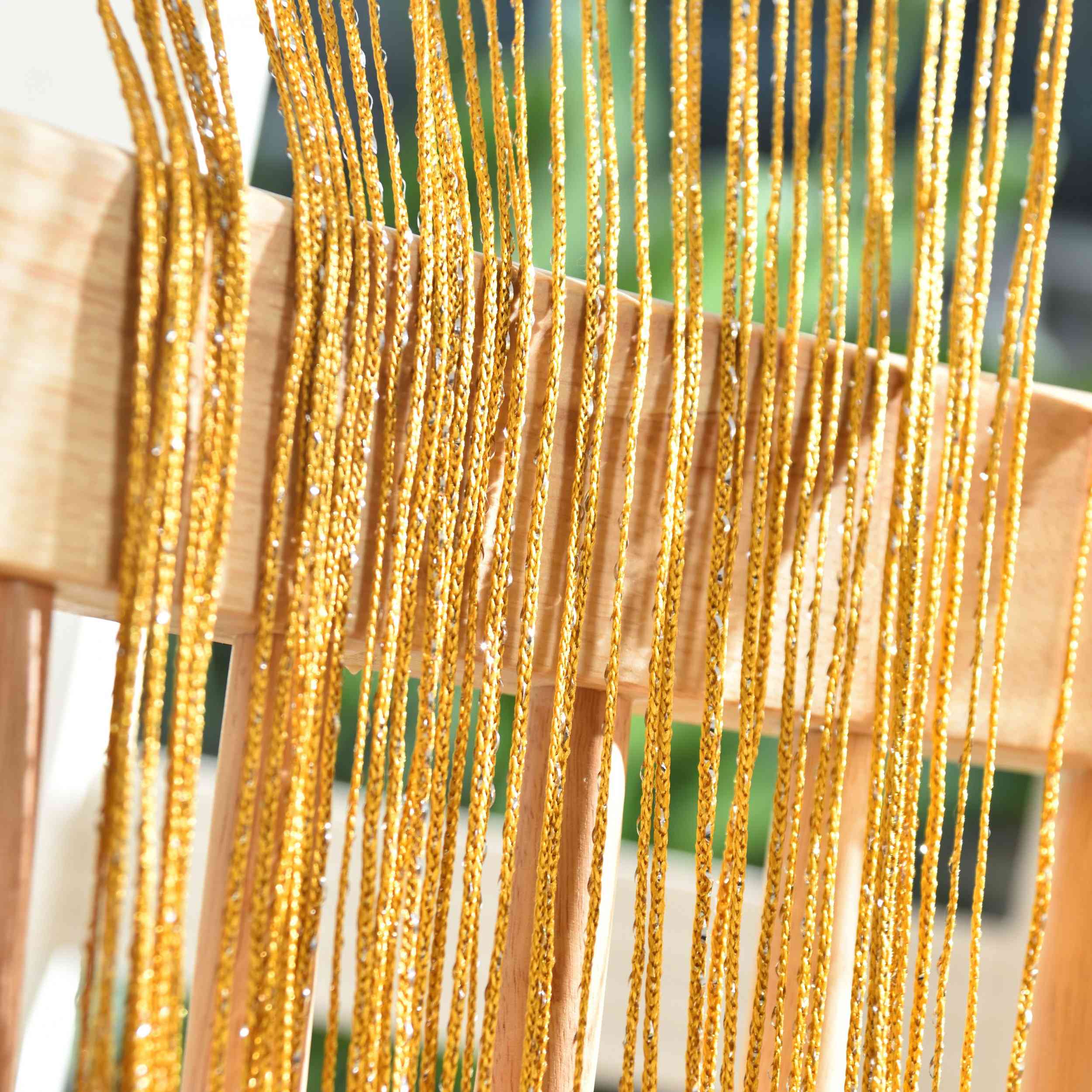 Fadengardine »Shanghai« mit Tunneldurchzug Schimmernd Vielseitig Modern Praktisch 20305N Fadengardine Img7787 | Gardinenbox.de