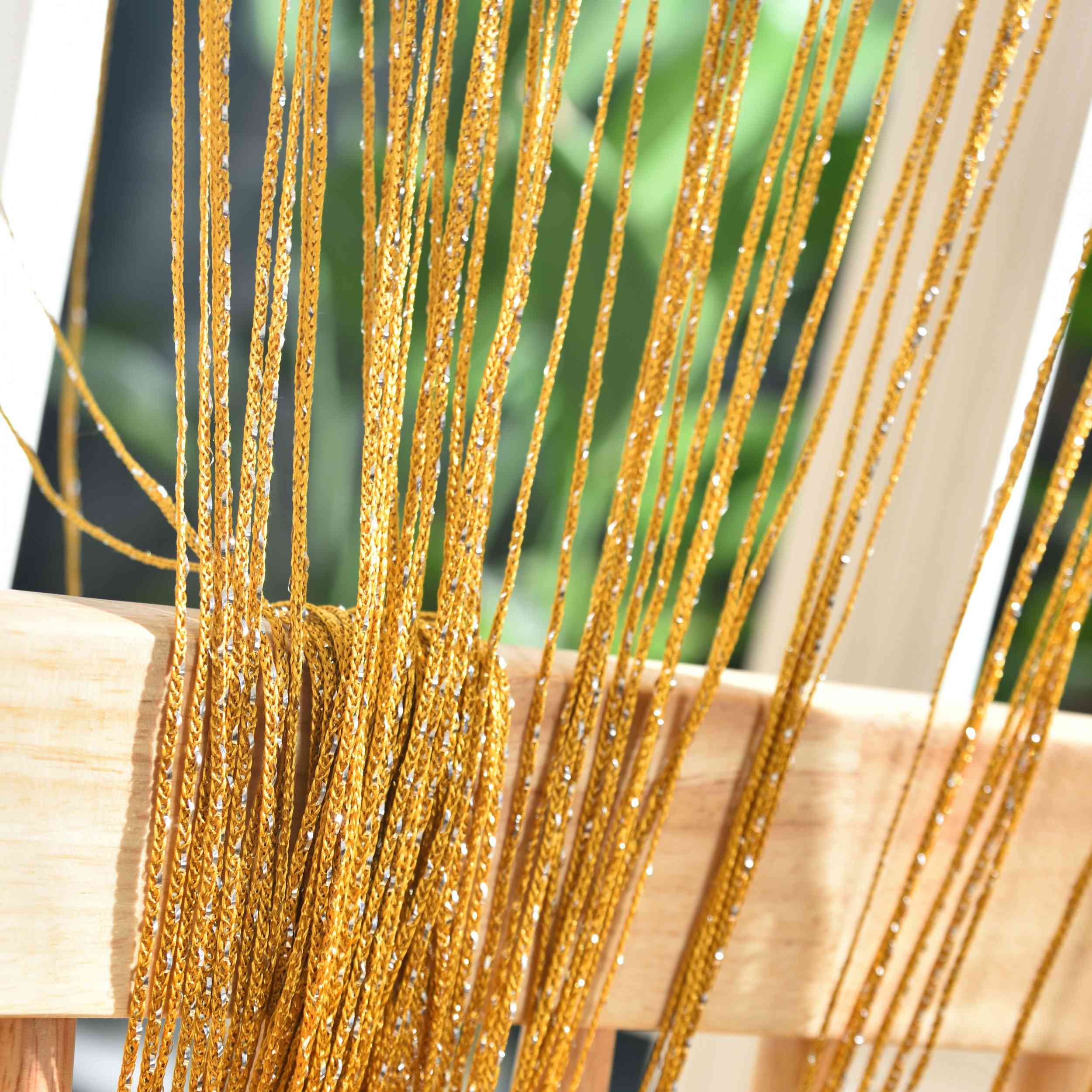 Fadengardine »Shanghai« mit Tunneldurchzug Schimmernd Vielseitig Modern Praktisch 20305N Fadengardine Img7789 | Gardinenbox.de