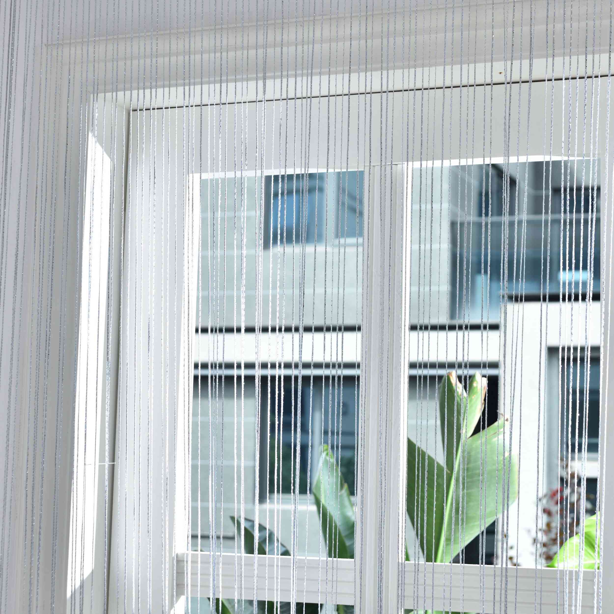 Fadengardine »Shanghai« mit Tunneldurchzug Schimmernd Vielseitig Modern Praktisch 20305N Fadengardine Img7863 | Gardinenbox.de