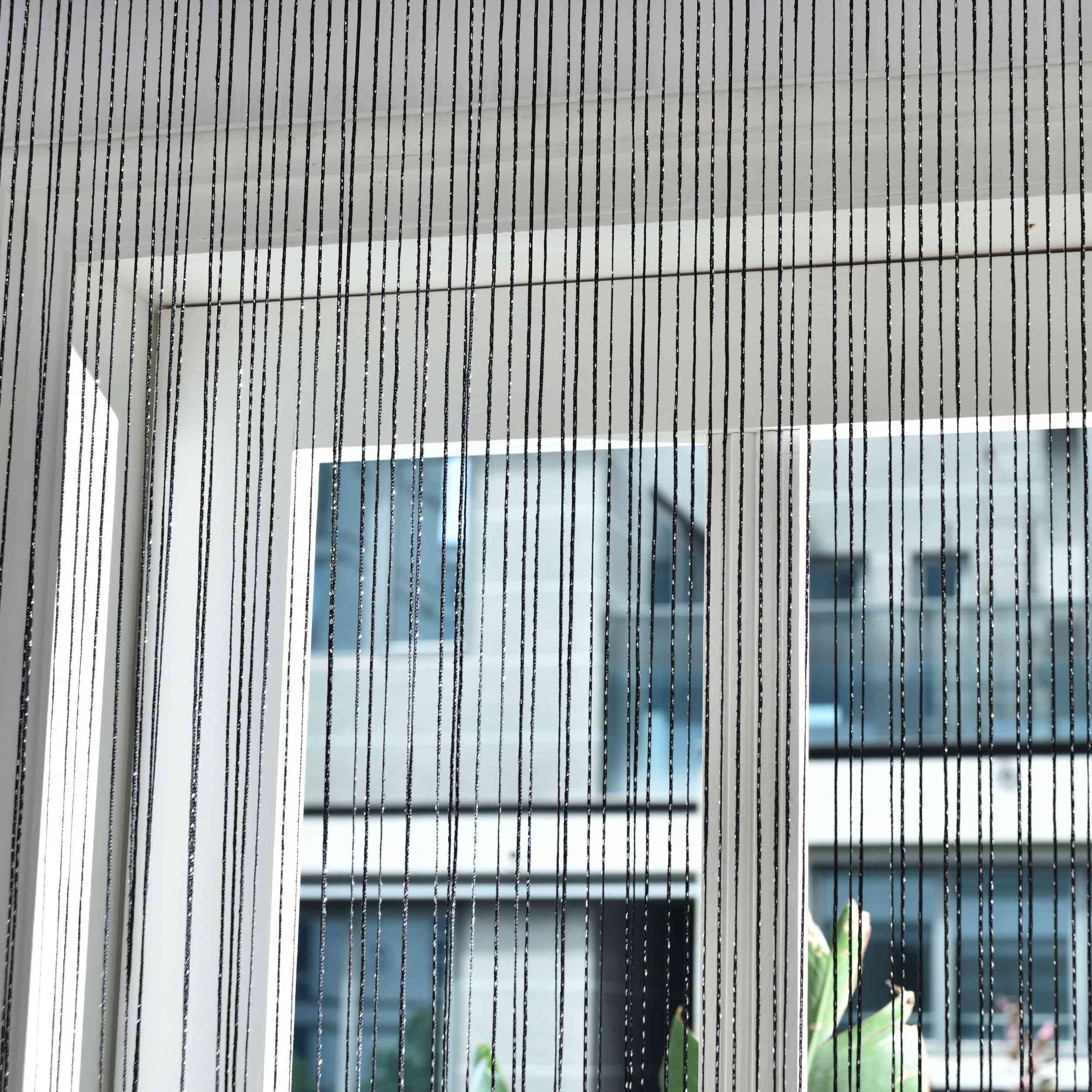 Fadengardine »Shanghai« mit Tunneldurchzug Schimmernd Vielseitig Modern Praktisch 20305N Fadengardine Img7876 | Gardinenbox.de