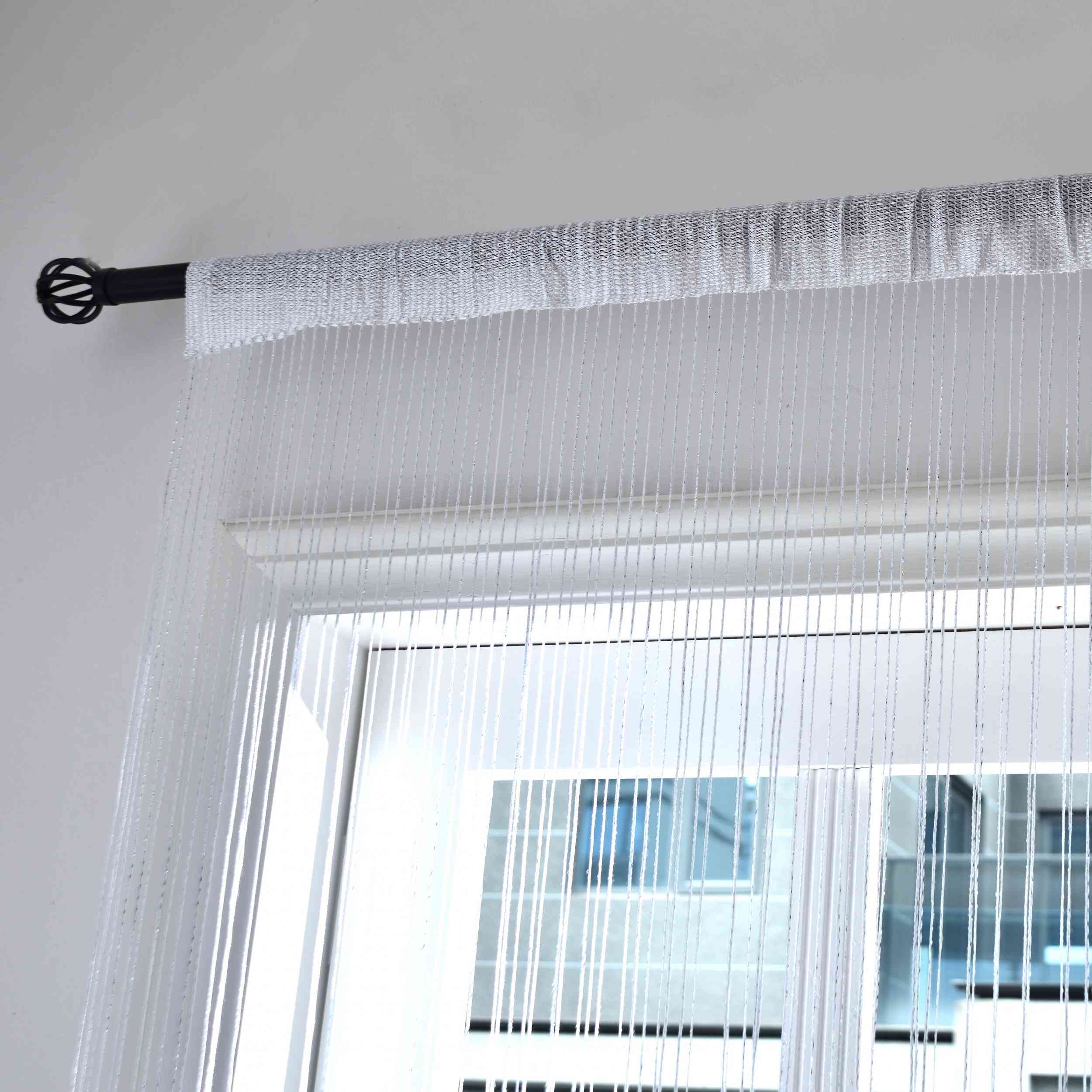 Fadengardine »Shanghai« mit Tunneldurchzug Schimmernd Vielseitig Modern Praktisch 20305N Fadengardine Img7898 | Gardinenbox.de