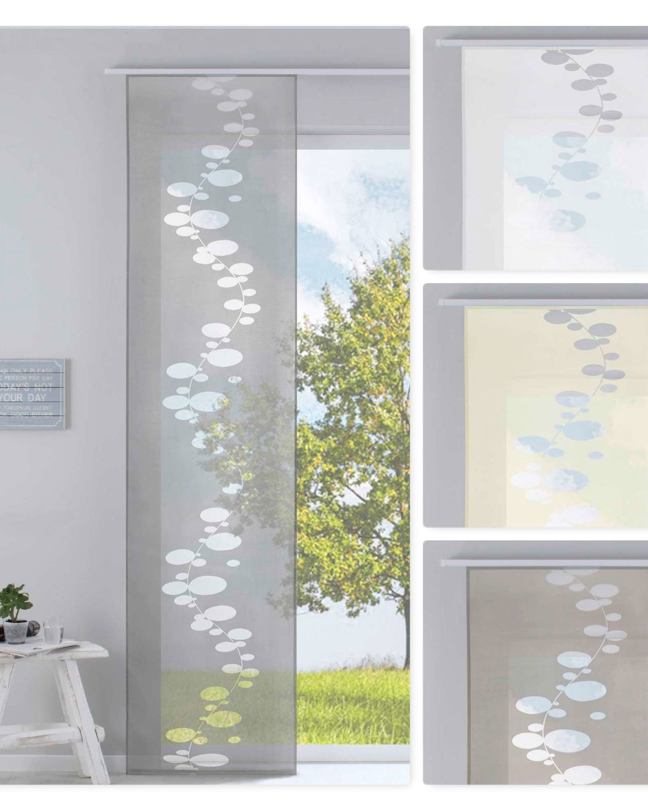 Moderner Flächenvorhang Raumtrenner Schiebegardine »Bubble« aus hochwertigem Ausbrenner-Stoff mit Paneelwagen Beschwerungsstange 85613 Schiebegardine Moderner_Flachenvorhang_Raumtrenner_Schiebegardine_Bubble_aus_hochwertigem_Ausbrenner-Stoff_mit_Paneelwagen_Beschwerungsstange_85613_-_Gardinenbox.de_-_-3686623 | Gardinenbox.de