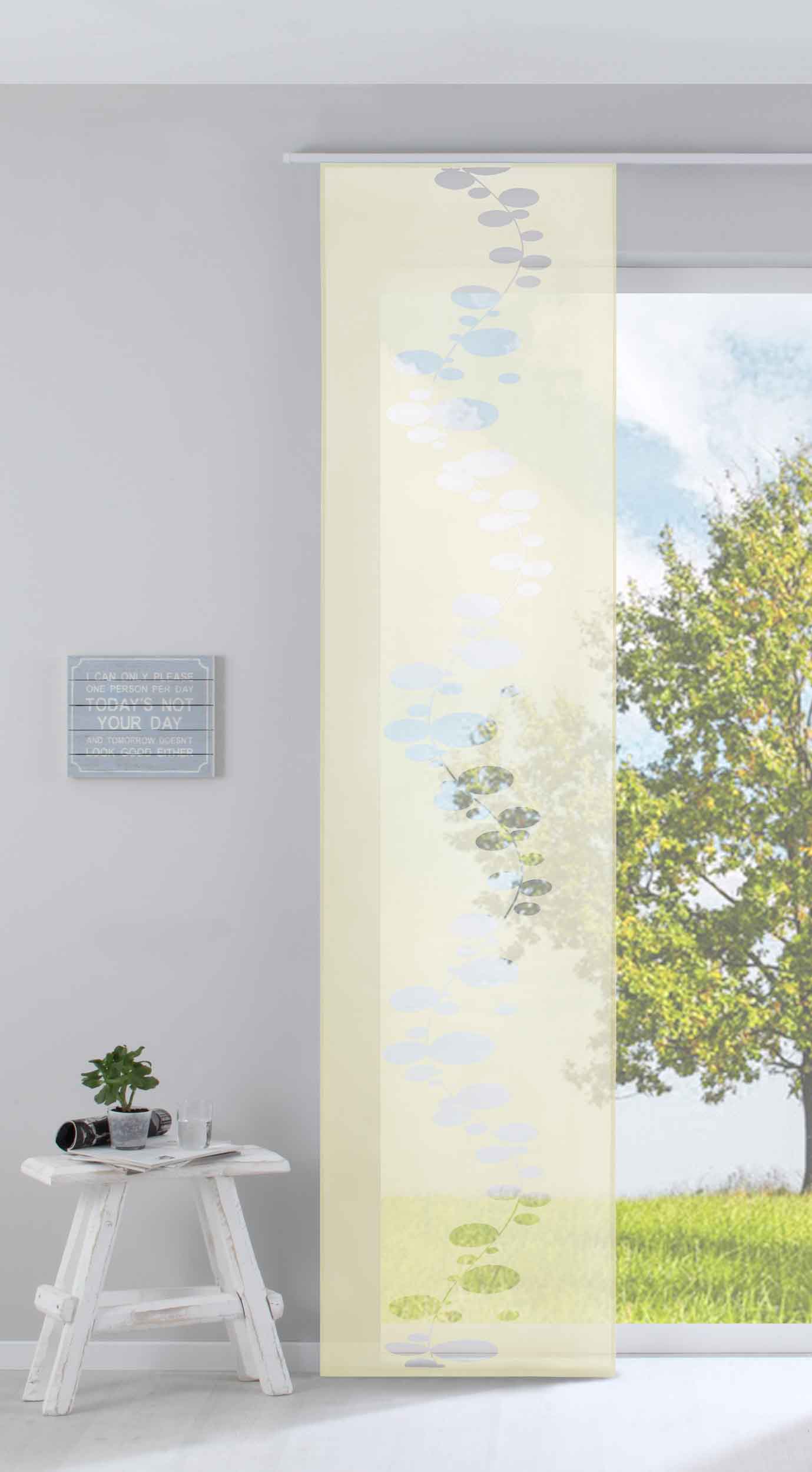 Moderner Flächenvorhang Raumtrenner Schiebegardine »Bubble« aus hochwertigem Ausbrenner-Stoff mit Paneelwagen Beschwerungsstange 85613 Creme Schiebegardine Moderner_Flachenvorhang_Raumtrenner_Schiebegardine_Bubble_aus_hochwertigem_Ausbrenner-Stoff_mit_Paneelwagen_Beschwerungsstange_85613_-_Gardinenbox.de_-_-3686626 | Gardinenbox.de