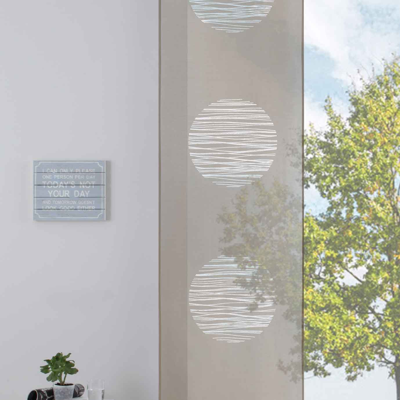 Moderner Flächenvorhang Raumtrenner Schiebegardine »Kreis« aus hochwertigem Ausbrenner-Stoff mit Paneelwagen Beschwerungsstange 85612 Taupe Schiebegardine Moderner_Flachenvorhang_Raumtrenner_Schiebegardine_Kreis_aus_hochwertigem_Ausbrenner-Stoff_mit_Paneelwagen_Beschwerungsstange_85612_-_Gardinenbox.de_-_-3686755 | Gardinenbox.de