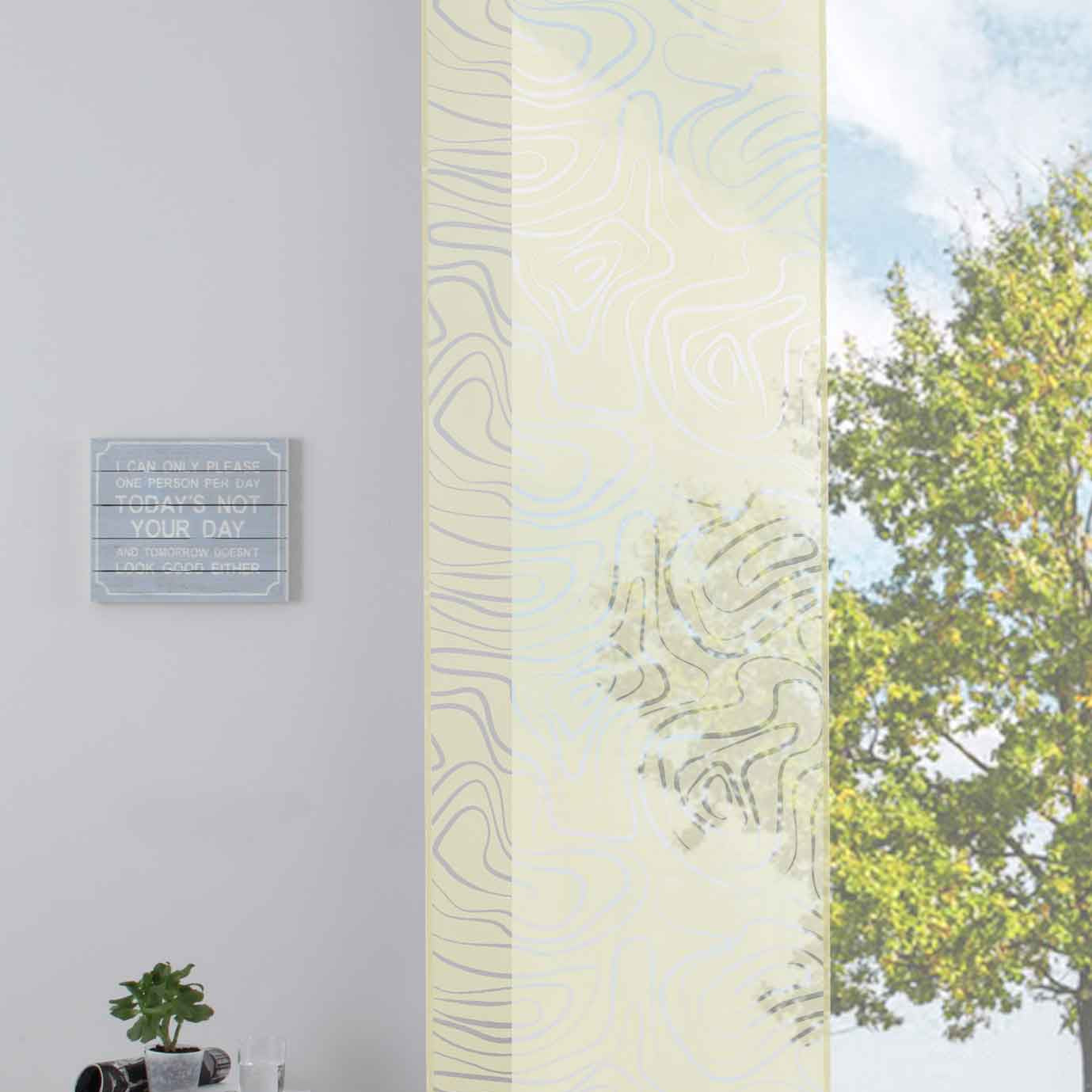 Moderner Flächenvorhang Raumtrenner Schiebegardine »Regio« aus hochwertigem Ausbrenner-Stoff mit Paneelwagen Beschwerungsstange 85614 Creme Schiebegardine Moderner_Flachenvorhang_Raumtrenner_Schiebegardine_Regio_aus_hochwertigem_Ausbrenner-Stoff_mit_Paneelwagen_Beschwerungsstange_85614_-_Gardinenbox.de_-_-3686774 | Gardinenbox.de