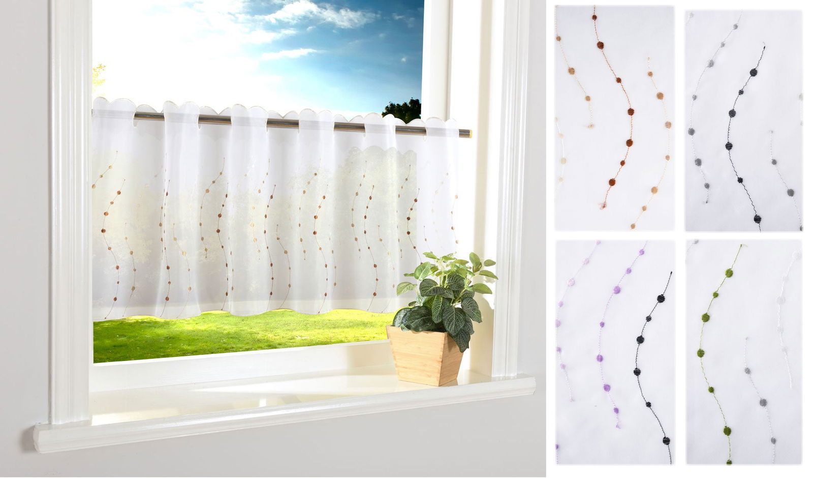 PUNKT Scheibengardine Durchzuglöcher für Gardinenstangen Scheibe Gardine Küche 112242 Scheibengardine PUNKT_Scheibengardine_Durchzuglocher_fur_Gardinenstangen_Scheibe_Gardine_Kuche_112242_-_Gardinenbox.de_-_-3687538 | Gardinenbox.de