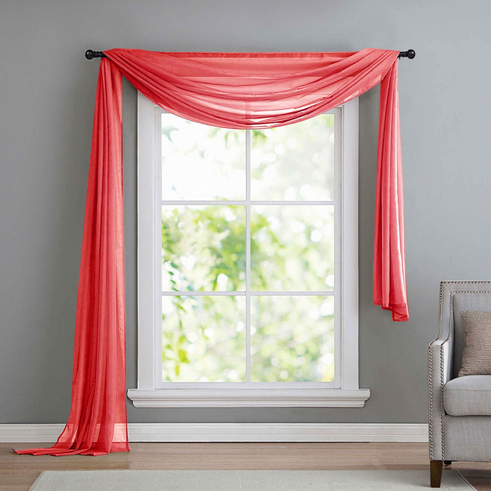 Querbehang Freihanddeko aus transparentem Voile, die ideale Ergänzung zu unseren Gardinen 560 Rot Querbehang Querbehang_Freihanddeko_aus_transparentem_Voile_die_ideale_Erganzung_zu_unseren_Gardinen_560_-_Gardinenbox.de_-_-3687758 | Gardinenbox.de