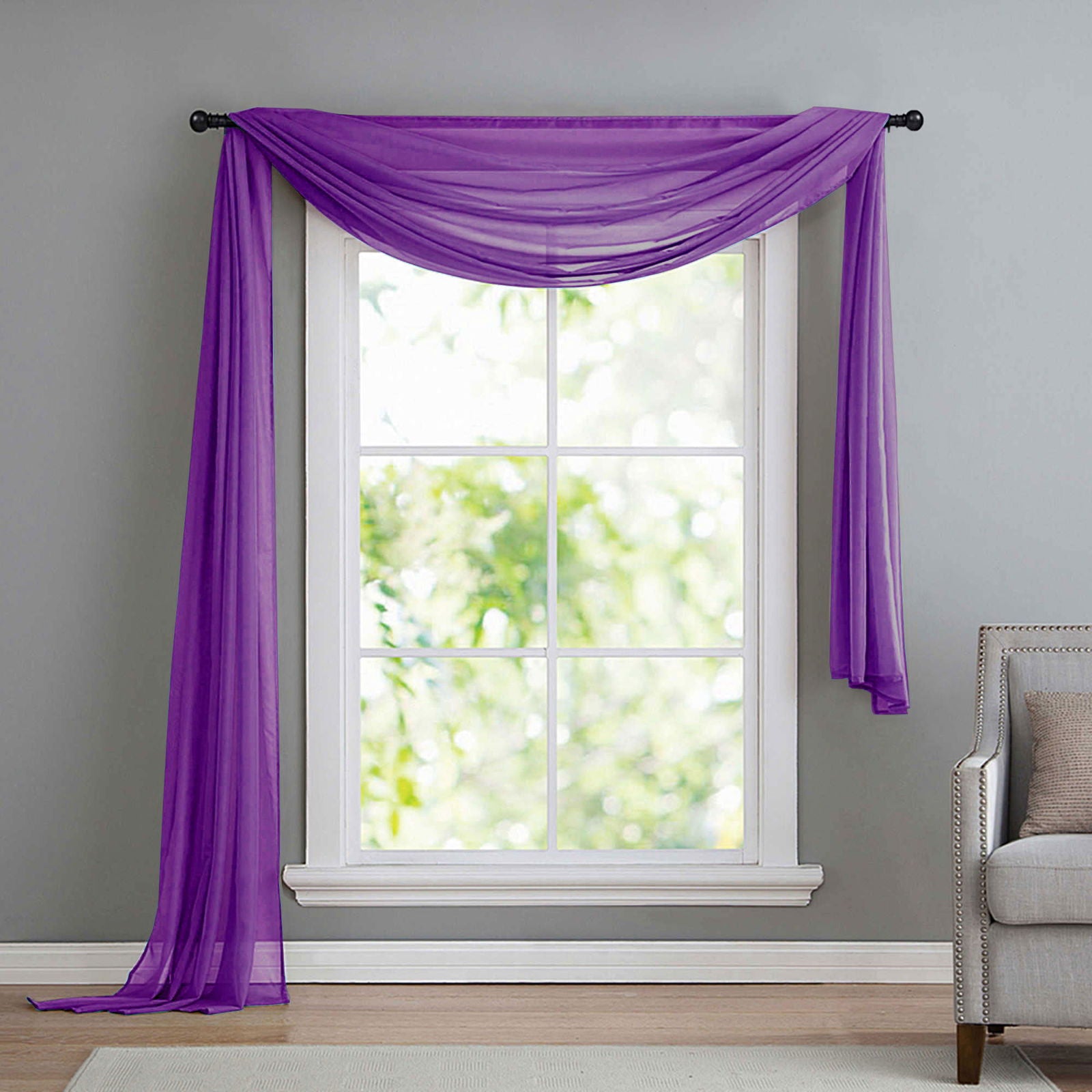 Querbehang Freihanddeko aus transparentem Voile, die ideale Ergänzung zu unseren Gardinen 560 Lila Querbehang Querbehang_Freihanddeko_aus_transparentem_Voile_die_ideale_Erganzung_zu_unseren_Gardinen_560_-_Gardinenbox.de_-_-3687775 | Gardinenbox.de