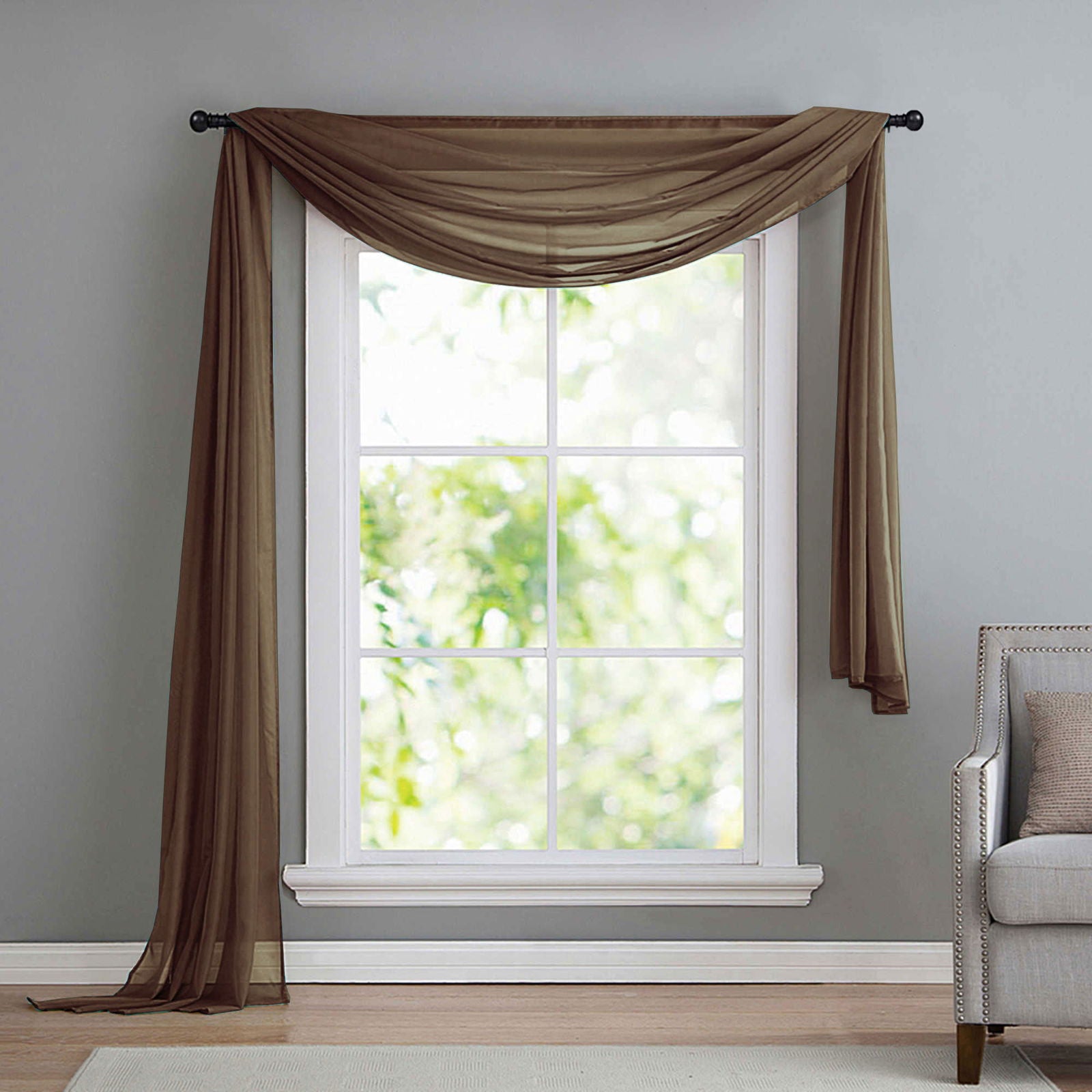 Querbehang Freihanddeko aus transparentem Voile, die ideale Ergänzung zu unseren Gardinen 560 Braun Querbehang Querbehang_Freihanddeko_aus_transparentem_Voile_die_ideale_Erganzung_zu_unseren_Gardinen_560_-_Gardinenbox.de_-_-3687782 | Gardinenbox.de