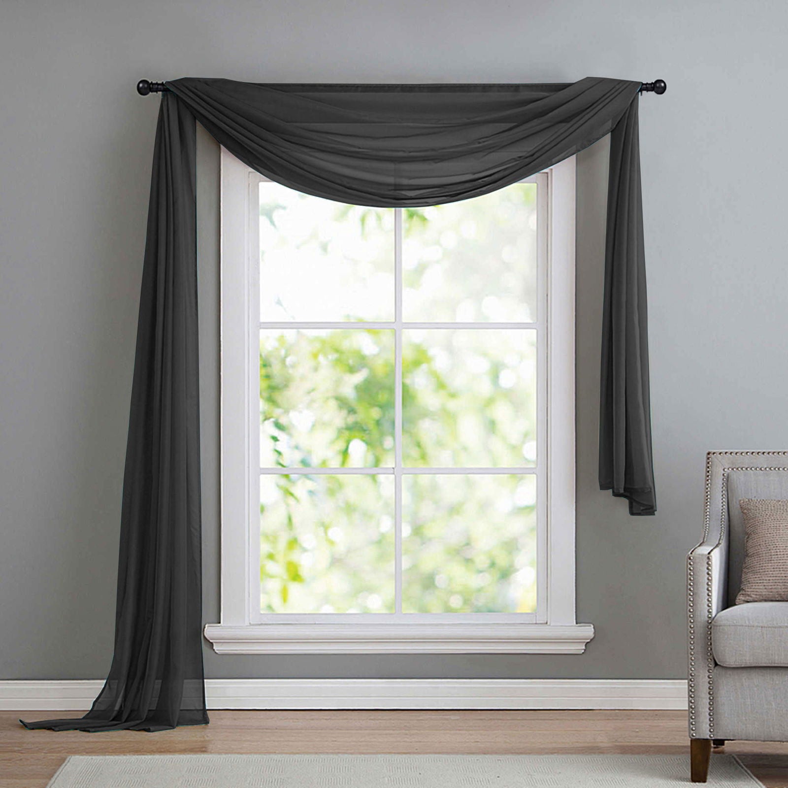 Querbehang Freihanddeko aus transparentem Voile, die ideale Ergänzung zu unseren Gardinen 560 Schwarz Querbehang Querbehang_Freihanddeko_aus_transparentem_Voile_die_ideale_Erganzung_zu_unseren_Gardinen_560_-_Gardinenbox.de_-_-3687784 | Gardinenbox.de