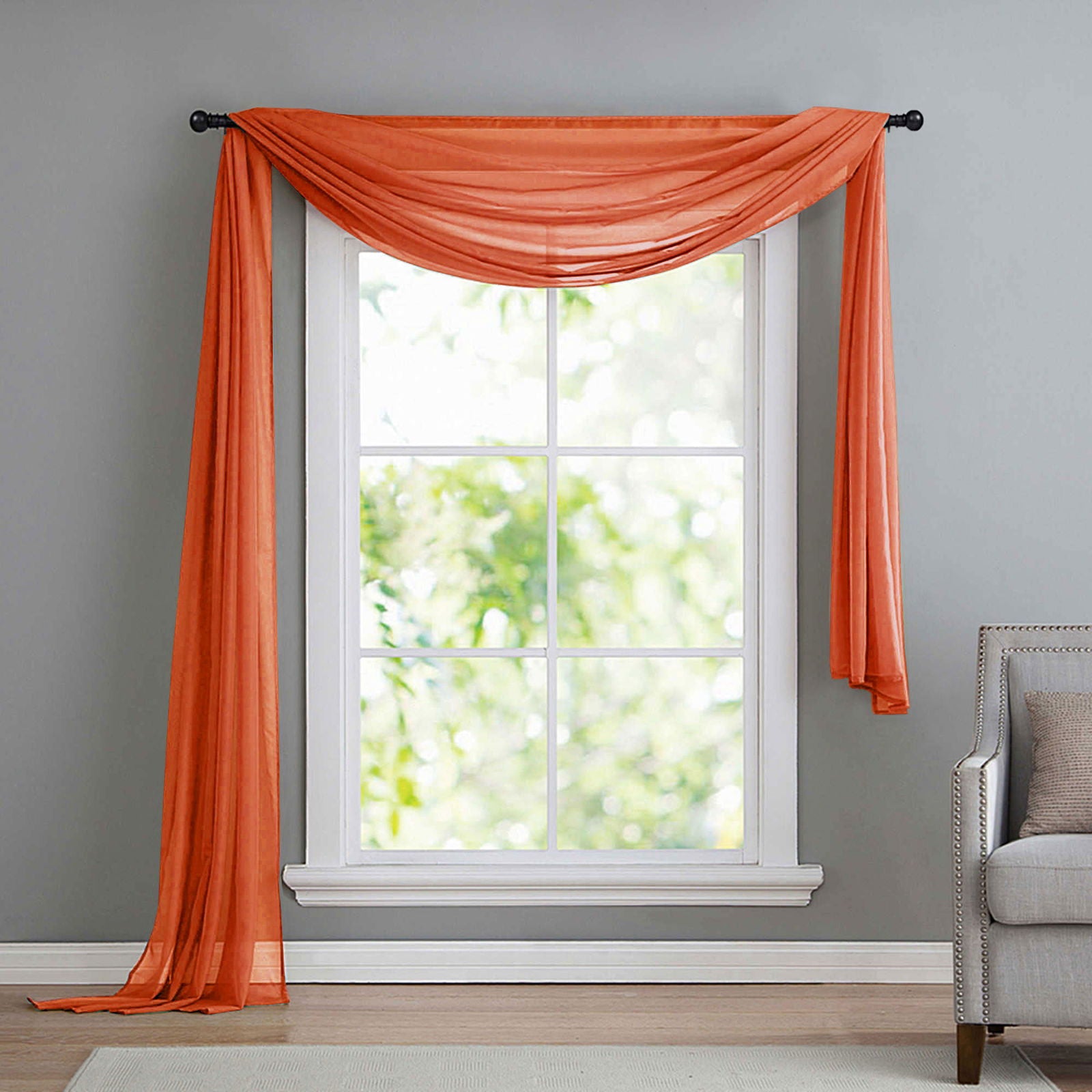 Querbehang Freihanddeko aus transparentem Voile, die ideale Ergänzung zu unseren Gardinen 560 Terrakotta Querbehang Querbehang_Freihanddeko_aus_transparentem_Voile_die_ideale_Erganzung_zu_unseren_Gardinen_560_-_Gardinenbox.de_-_-3687807 | Gardinenbox.de