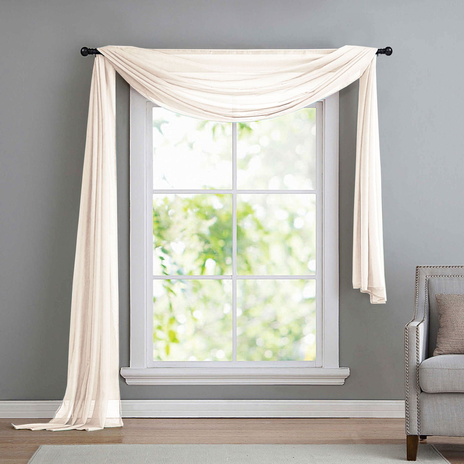 Querbehang Freihanddeko aus transparentem Voile, die ideale Ergänzung zu unseren Gardinen 560 Creme Querbehang Querbehang_Freihanddeko_aus_transparentem_Voile_die_ideale_Erganzung_zu_unseren_Gardinen_560_-_Gardinenbox.de_-_-3687823 | Gardinenbox.de