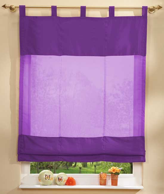 Raffrollo, 170x120cm Voile mit Taftbordüre 20312 Lila Raffrollo Raffrollo_170x120cm_Voille_mit_Taftbordure_20312_-_Gardinenbox.de_-_-3688125 | Gardinenbox.de