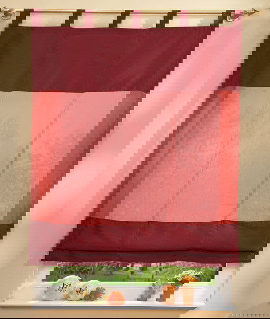 Raffrollo, 170x120cm Voile mit Taftbordüre 20312 Bordeaux Raffrollo Raffrollo_170x120cm_Voille_mit_Taftbordure_20312_-_Gardinenbox.de_-_-3688144 | Gardinenbox.de