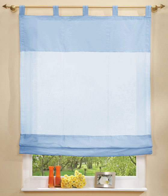 Raffrollo, 170x120cm Voile mit Taftbordüre 20312 Hellblau Raffrollo Raffrollo_170x120cm_Voille_mit_Taftbordure_20312_-_Gardinenbox.de_-_-3688147 | Gardinenbox.de