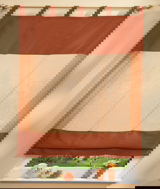 Raffrollo, 170x120cm Voile mit Taftbordüre 20312 Terrakotta Raffrollo Raffrollo_170x120cm_Voille_mit_Taftbordure_20312_-_Gardinenbox.de_-_-3688151 | Gardinenbox.de