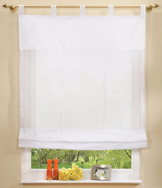 Raffrollo, 170x120cm Voile mit Taftbordüre 20312 Weiß Raffrollo Raffrollo_170x120cm_Voille_mit_Taftbordure_20312_-_Gardinenbox.de_-_-3688164 | Gardinenbox.de