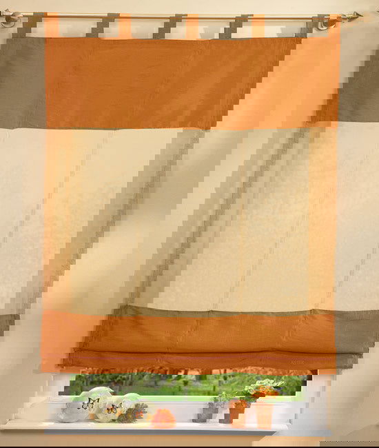 Raffrollo, 170x120cm Voile mit Taftbordüre 20312 Orange Raffrollo Raffrollo_170x120cm_Voille_mit_Taftbordure_20312_-_Gardinenbox.de_-_-3688167 | Gardinenbox.de