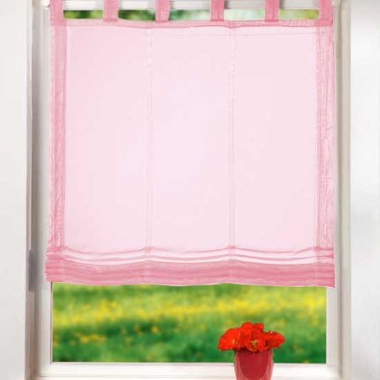 Raffrollo Voile UNI mit Schlaufen 61008 Rosa 160x100 Raffrollo Raffrollo_Voile_UNI_mit_Schlaufen_61008_-_Gardinenbox.de_-_-3688059 | Gardinenbox.de