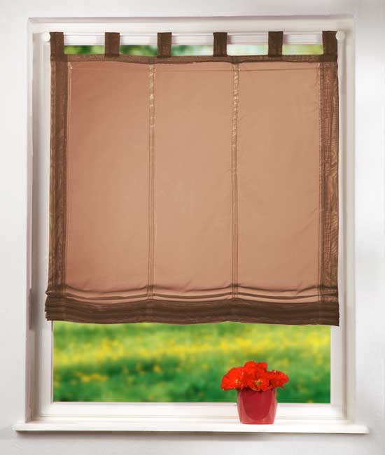 Raffrollo Voile UNI mit Schlaufen 61008 Braun 160x80 Raffrollo Raffrollo_Voile_UNI_mit_Schlaufen_61008_-_Gardinenbox.de_-_-3688072 | Gardinenbox.de