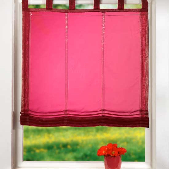 Raffrollo Voile UNI mit Schlaufen 61008 Bordeaux 160x100 Raffrollo Raffrollo_Voile_UNI_mit_Schlaufen_61008_-_Gardinenbox.de_-_-3688077 | Gardinenbox.de