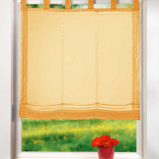 Raffrollo Voile UNI mit Schlaufen 61008 Orange 160x100 Raffrollo Raffrollo_Voile_UNI_mit_Schlaufen_61008_-_Gardinenbox.de_-_-3688114 | Gardinenbox.de