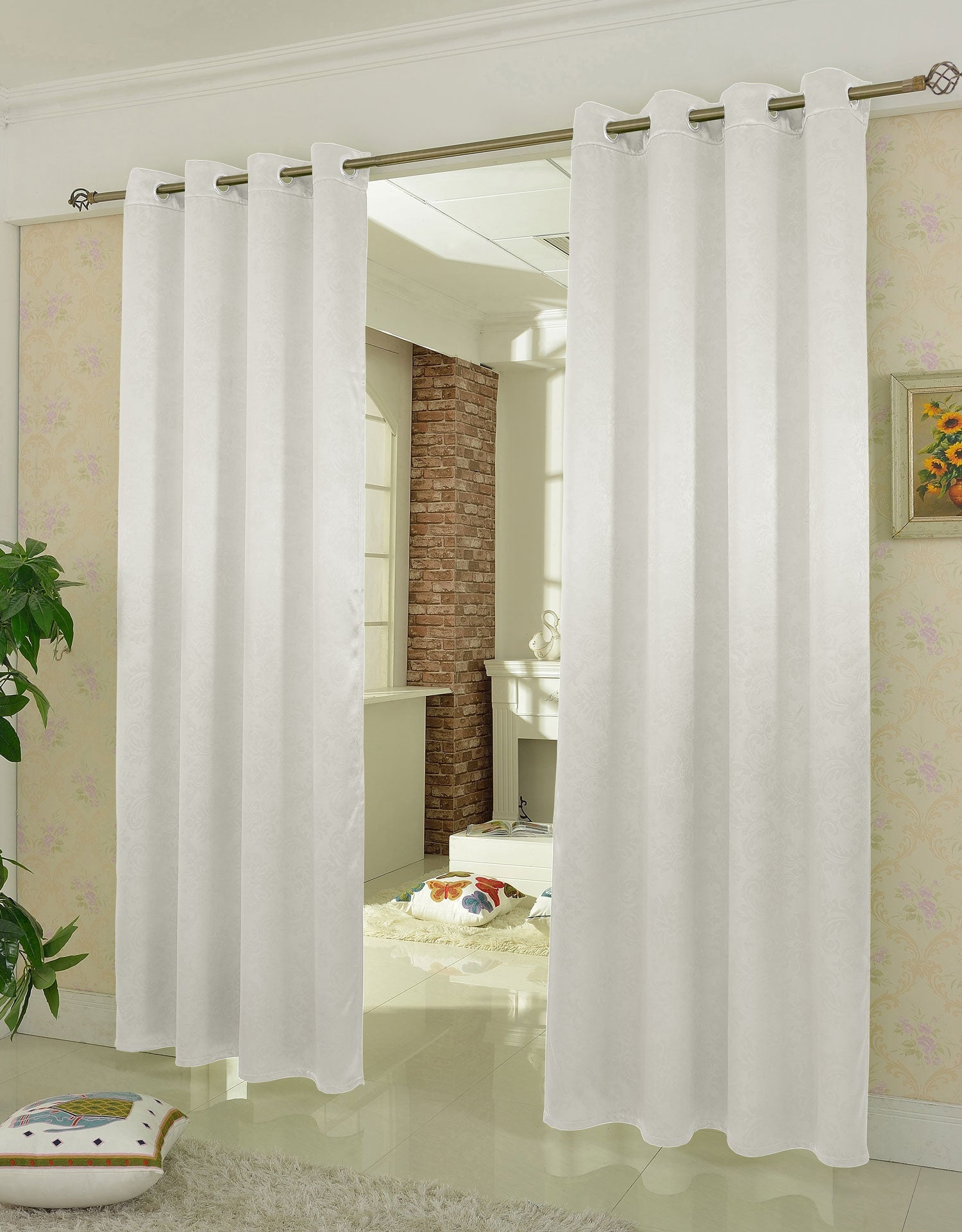 Satin Emboss / Reliefprägung bemustert Vorhang Gardine, Barock, 20370 Weiß Vorhang Satin_Emboss_-_Reliefpragung_bemustert_Vorhang_Gardine_Barock_20370_-_Gardinenbox.de_-_-3688426 | Gardinenbox.de