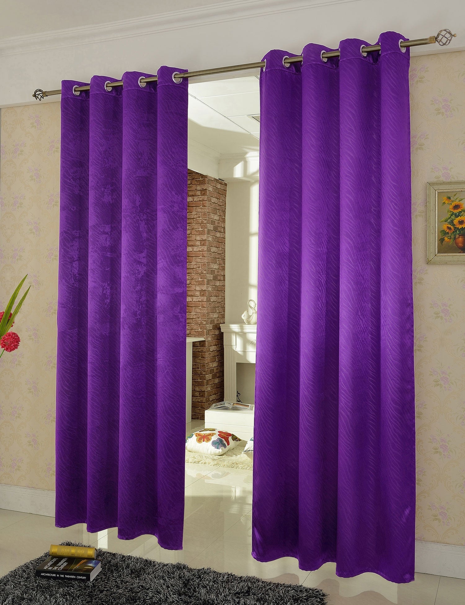 Satin Emboss / Reliefprägung bemustert Vorhang Gardine, Zebra -20371- Blickdicht zum Verdunkeln mit Ösen, (Höhe x Breite in cm) 20371 Lila Vorhang Satin_Emboss_-_Reliefpragung_bemustert_Vorhang_Gardine_Zebra_-20371-_Blickdicht_zum_Verdunkeln_mit_Osen_Hohe_x_Breite_in_cm_20371_-_Gardinenbox.de_-_-3688507 | Gardinenbox.de