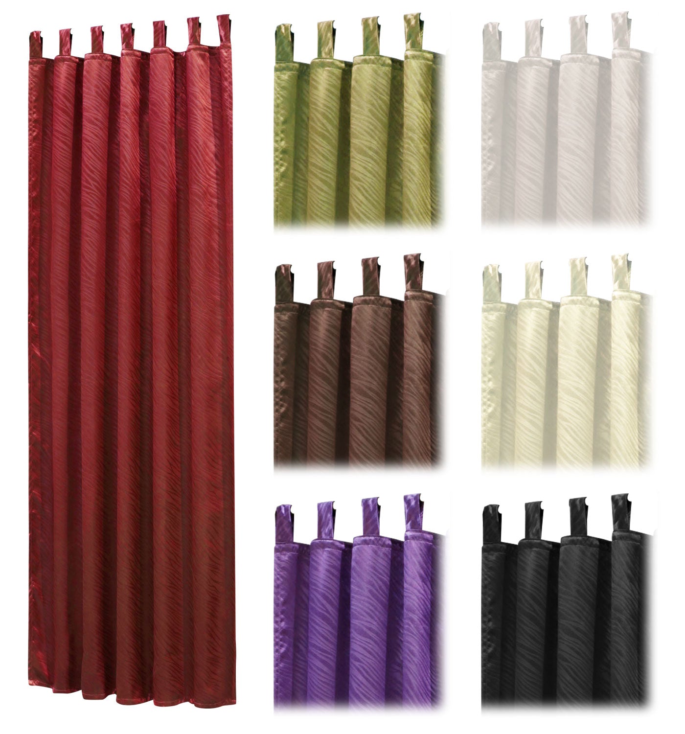 Satin Emboss / Reliefprägung bemustert Vorhang Gardine Zebra -20381- Blickdicht zum Verdunkeln mit Schlaufen und eingenähtem Kräuselband, (Höhe x Breite in cm) 20381 Vorhang Satin_Emboss_-_Reliefpragung_bemustert_Vorhang_Gardine_Zebra_-20381-_Blickdicht_zum_Verdunkeln_mit_Schlaufen_und_eingenahtem_Krauselband_Hohe_x_Breite_in_cm_20381_-_Gardinenbox.d | Gardinenbox.de