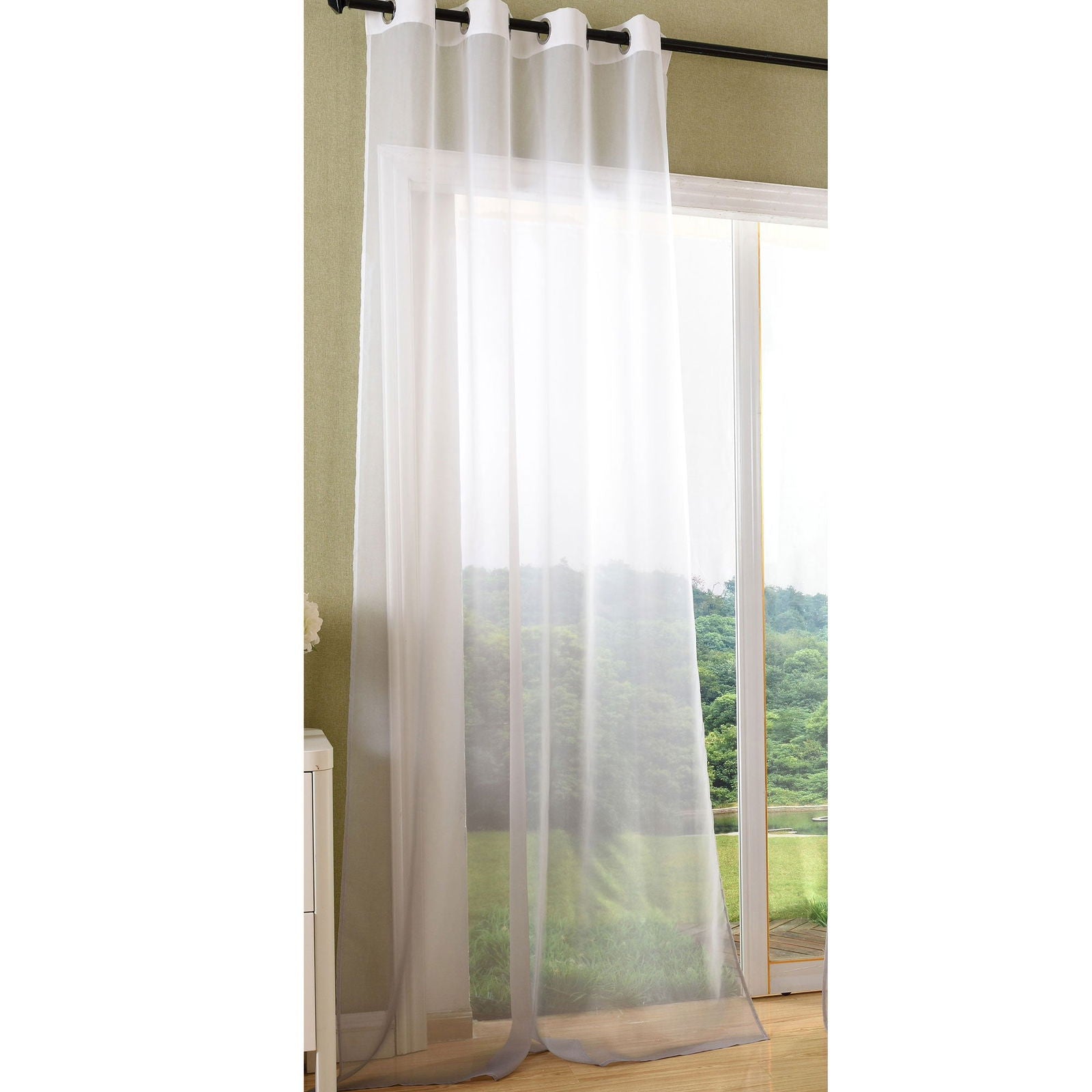 Schal transparent Farbverlauf Vorhang mit Ösen Gardine Voile 204202 Grau 1 Stück 245x140 Gardinenschal Schal_transparent_Farbverlauf_Vorhang_mit_Osen_Gardine_Voile_204202_-_Gardinenbox.de_-_-3688892 | Gardinenbox.de
