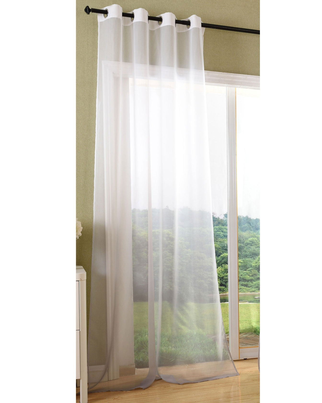 Schal transparent Farbverlauf Vorhang mit Ösen Gardine Voile 204202 Grau 1 Stück 245x140 Gardinenschal Schal_transparent_Farbverlauf_Vorhang_mit_Osen_Gardine_Voile_204202_-_Gardinenbox.de_-_-3688892 | Gardinenbox.de