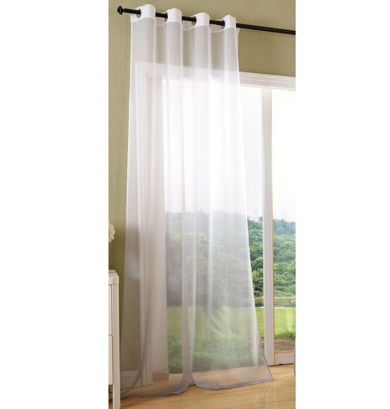 Schal transparent Farbverlauf Vorhang mit Ösen Gardine Voile 204202 Grau 1 Stück 245x140 Gardinenschal Schal_transparent_Farbverlauf_Vorhang_mit_Osen_Gardine_Voile_204202_-_Gardinenbox.de_-_-3688892 | Gardinenbox.de