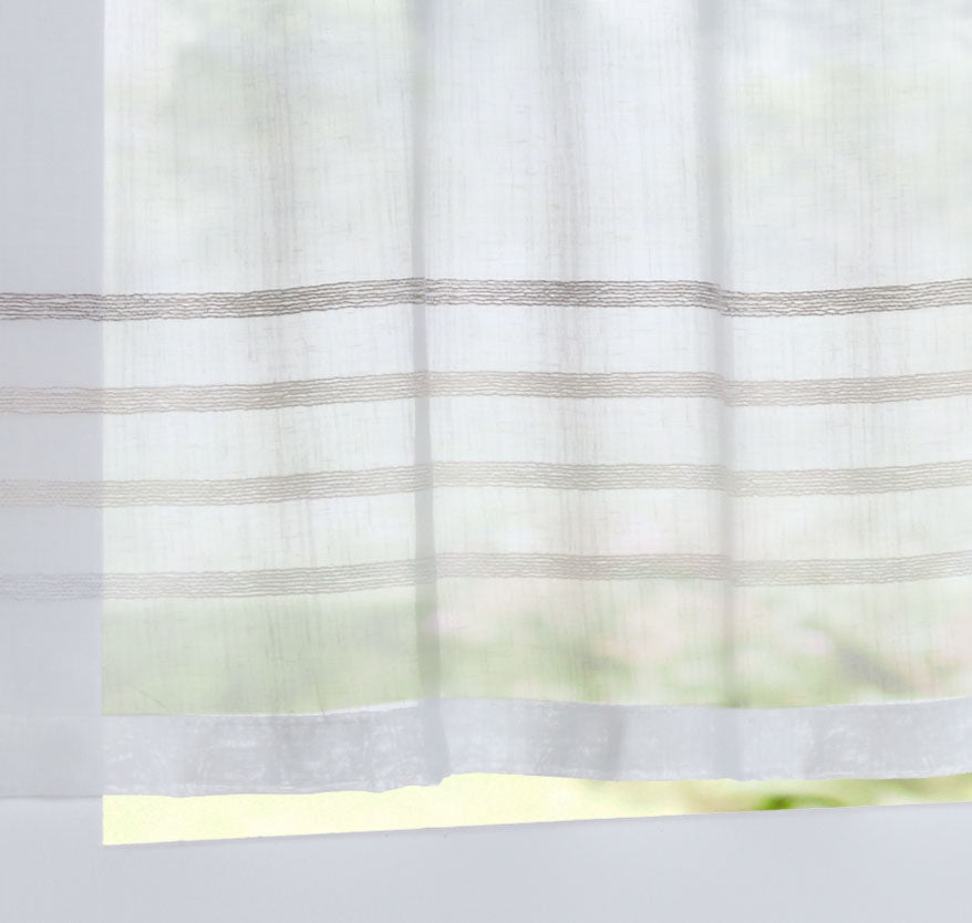 Scheibengardine »Adana« Sichtschutz Dekoration Transparent Jacquard Voile Küchenfenster Modern Streifen Musterung 10000304 Scheibengardine Scheibengardine_Adana_Sichtschutz_Dekoration_Transparent_Jacquard_Voile_Kuchenfenster_Modern_Streifen_Musterung_10000304_-_Gardinenbox.de_-_-3689374 | Gardinenbox.de