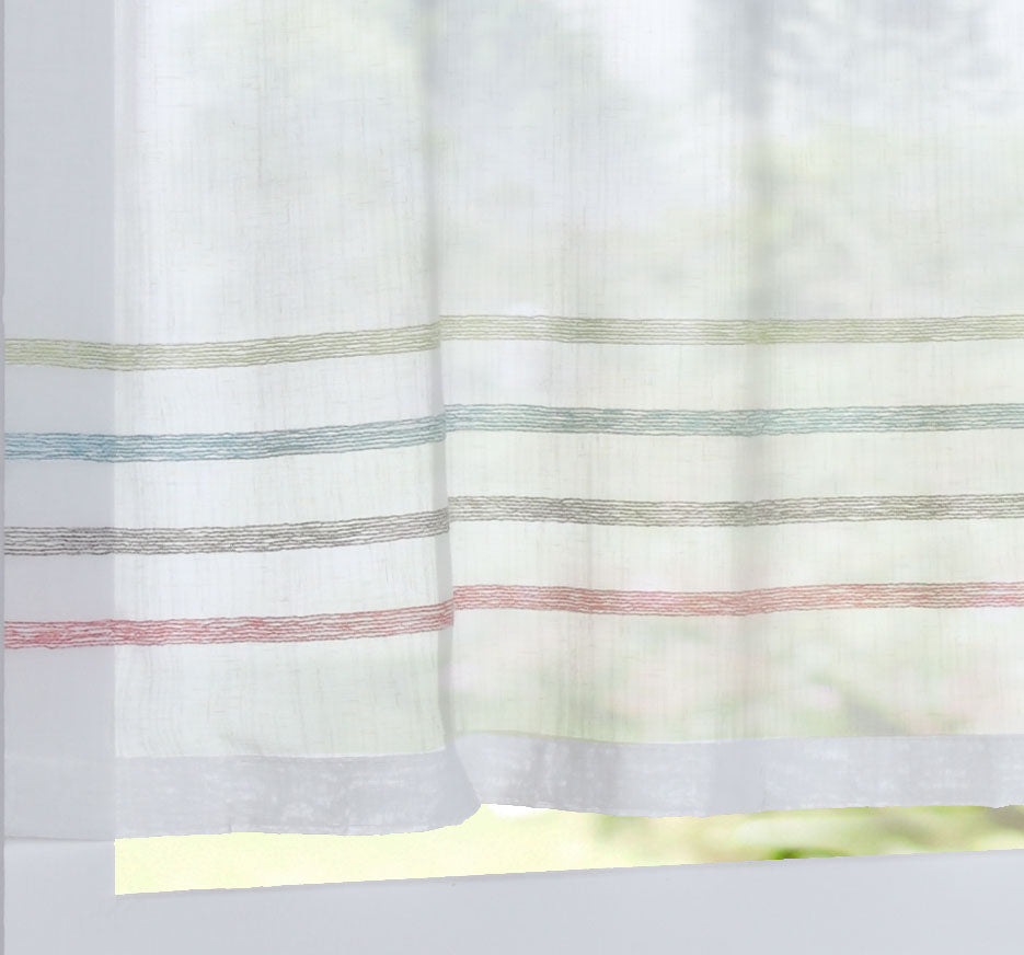 Scheibengardine »Adana« Sichtschutz Dekoration Transparent Jacquard Voile Küchenfenster Modern Streifen Musterung 10000304 Scheibengardine Scheibengardine_Adana_Sichtschutz_Dekoration_Transparent_Jacquard_Voile_Kuchenfenster_Modern_Streifen_Musterung_10000304_-_Gardinenbox.de_-_-3689386 | Gardinenbox.de