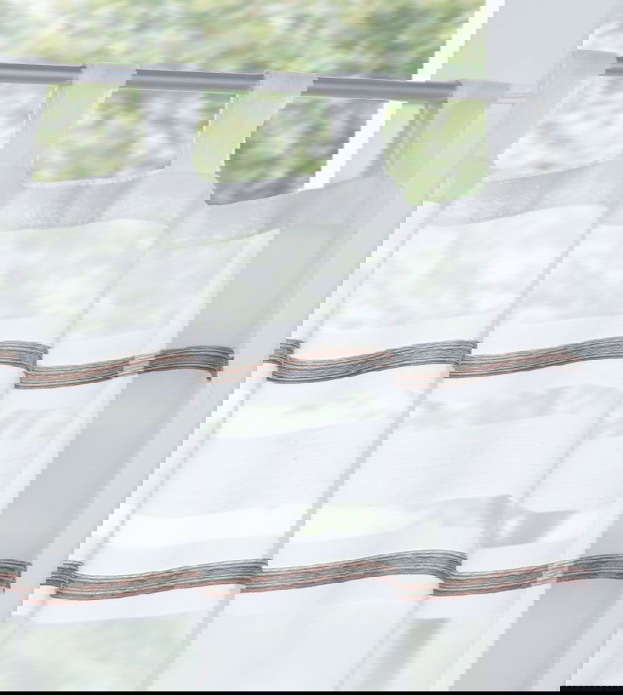 Scheibengardine »Agri« Sichtschutz Dekoration Transparent Jacquard Voile Küchenfenster Modern Querstreifen 10000307 Scheibengardine Scheibengardine_Agri_Sichtschutz_Dekoration_Transparent_Jacquard_Voile_Kuchenfenster_Modern_Querstreifen_10000307_-_Gardinenbox.de_-_-3689405 | Gardinenbox.de