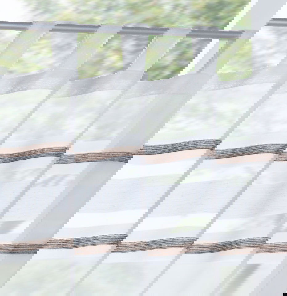 Scheibengardine »Agri« Sichtschutz Dekoration Transparent Jacquard Voile Küchenfenster Modern Querstreifen 10000307 Scheibengardine Scheibengardine_Agri_Sichtschutz_Dekoration_Transparent_Jacquard_Voile_Kuchenfenster_Modern_Querstreifen_10000307_-_Gardinenbox.de_-_-3689416 | Gardinenbox.de