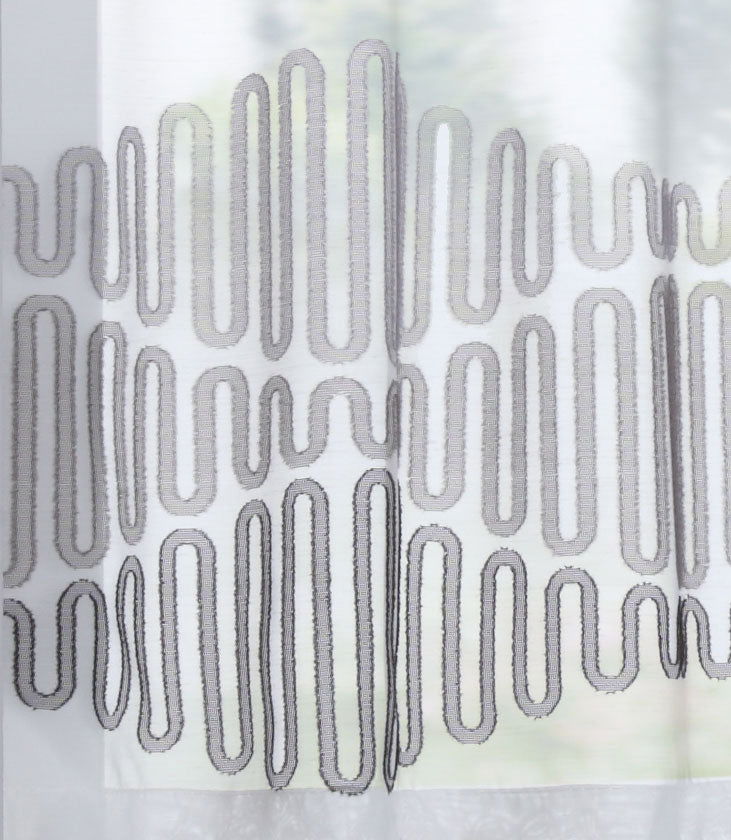 Scheibengardine »Amasya« Sichtschutz Dekoration Transparent Jacquard Voile Küchenfenster Modern Wellenform 10000308 Scheibengardine Scheibengardine_Amasya_Sichtschutz_Dekoration_Transparent_Jacquard_Voile_Kuchenfenster_Modern_Wellenform_10000308_-_Gardinenbox.de_-_-3689446 | Gardinenbox.de